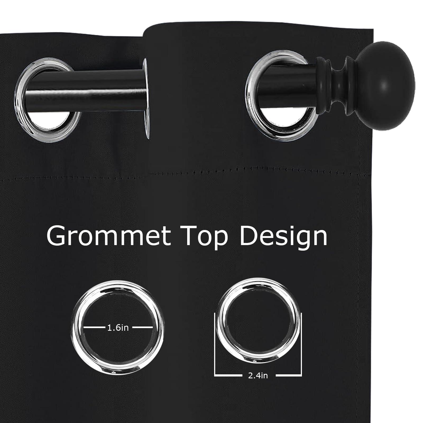 HomeLoft Basics Geometric Curtains, Abstract Blackout Curtains, Modern Drapes, for Living Room Bedroom Curtains, Thermal Insulated & Soft, Room Darkening Grommet Curtains, 2 Panels, 52Wx90L B75-&