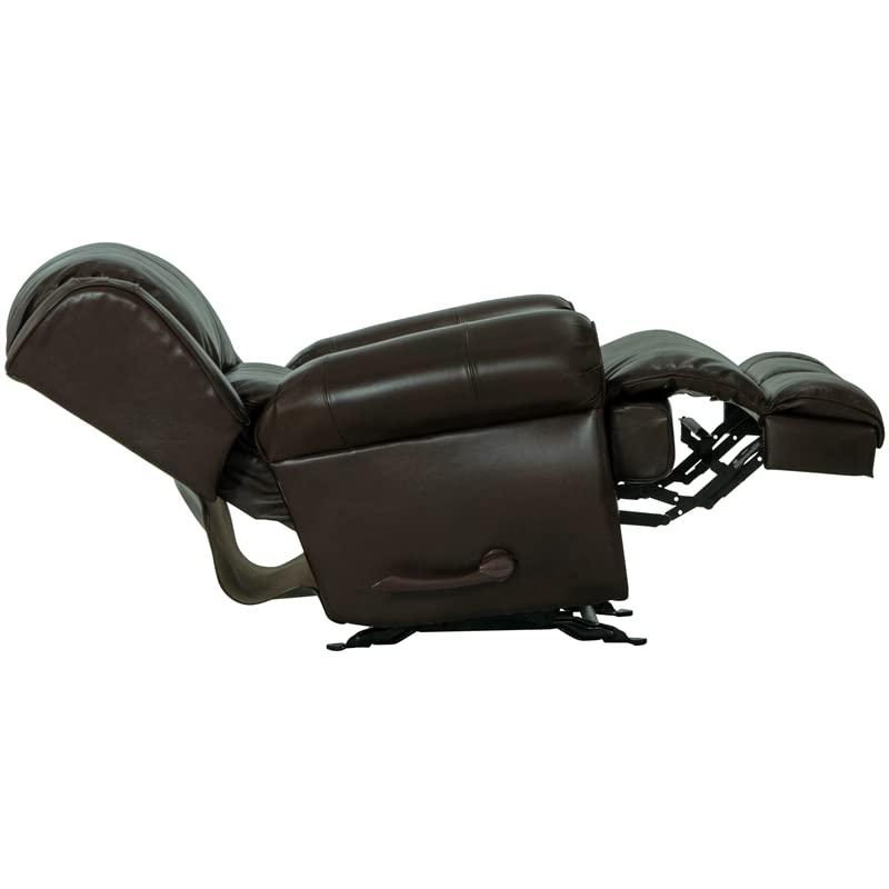 Catnapper Catnapper James Deluxe Glider Recliner in Chocolate Top Grain Italian Leather