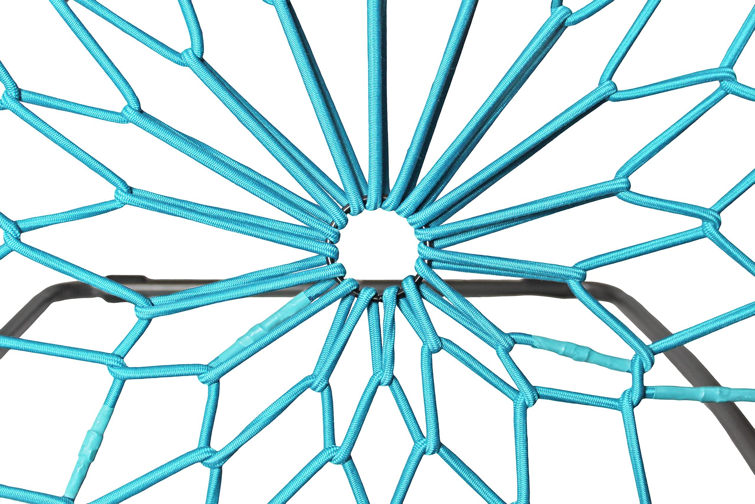 Zenithen Zenithen Limited Foldable Bunjo Bungee Chair for Dorms, Living Rooms, Bedrooms, Camping, Gaming & Lounging, Teal (Pack of 2)