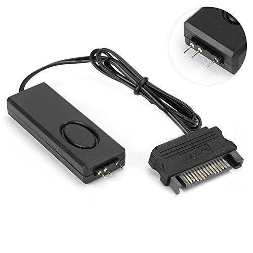 soikoi Mini 3Pin ARGB Connector RF Remote Control Fan Light Controller LED Remote Control RGB Light Strip Remote Controller PC Accessories 5V Symphony ARGB SATAPin (Black)