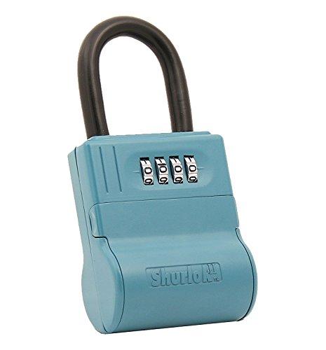 ShurLok ShurLok SL-600W 4 Dial Numbered Key Storage Combination Lock Box, Blue