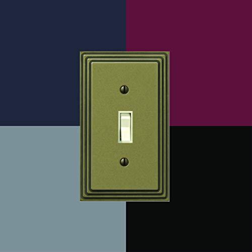 AMERELLE Amerelle Steps Single Duplex Cast Metal Wallplate in Rustic Brass Cast