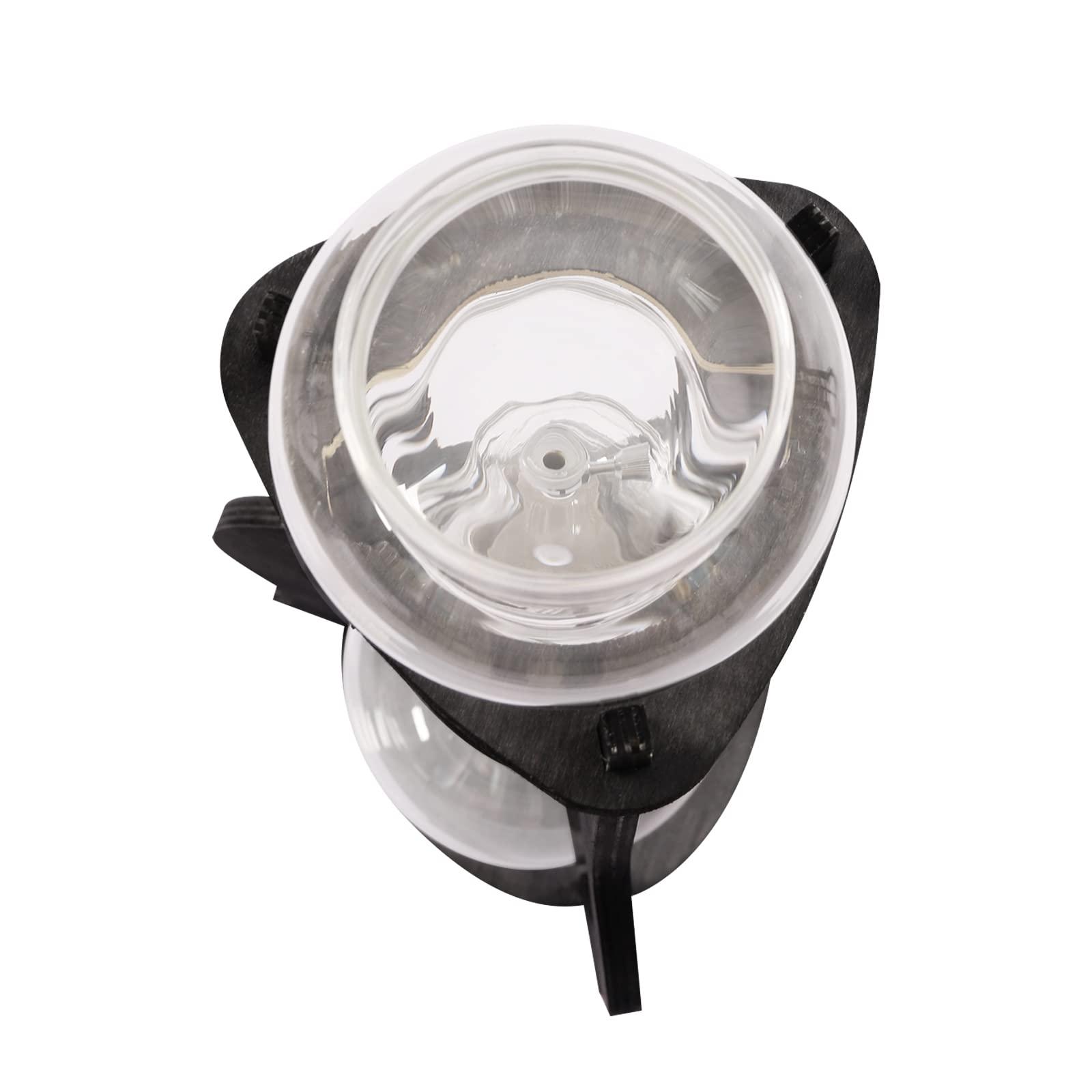 iSamLam iSamLam Tower Cold Brew Coffee Maker with Wood Tripod Stand, Adjustable Copper Drip Speed Valve, Ice Coffee Machine for Home, Coffee Shops, Cafes, Offices, Makes 6-8 Cups (Black)