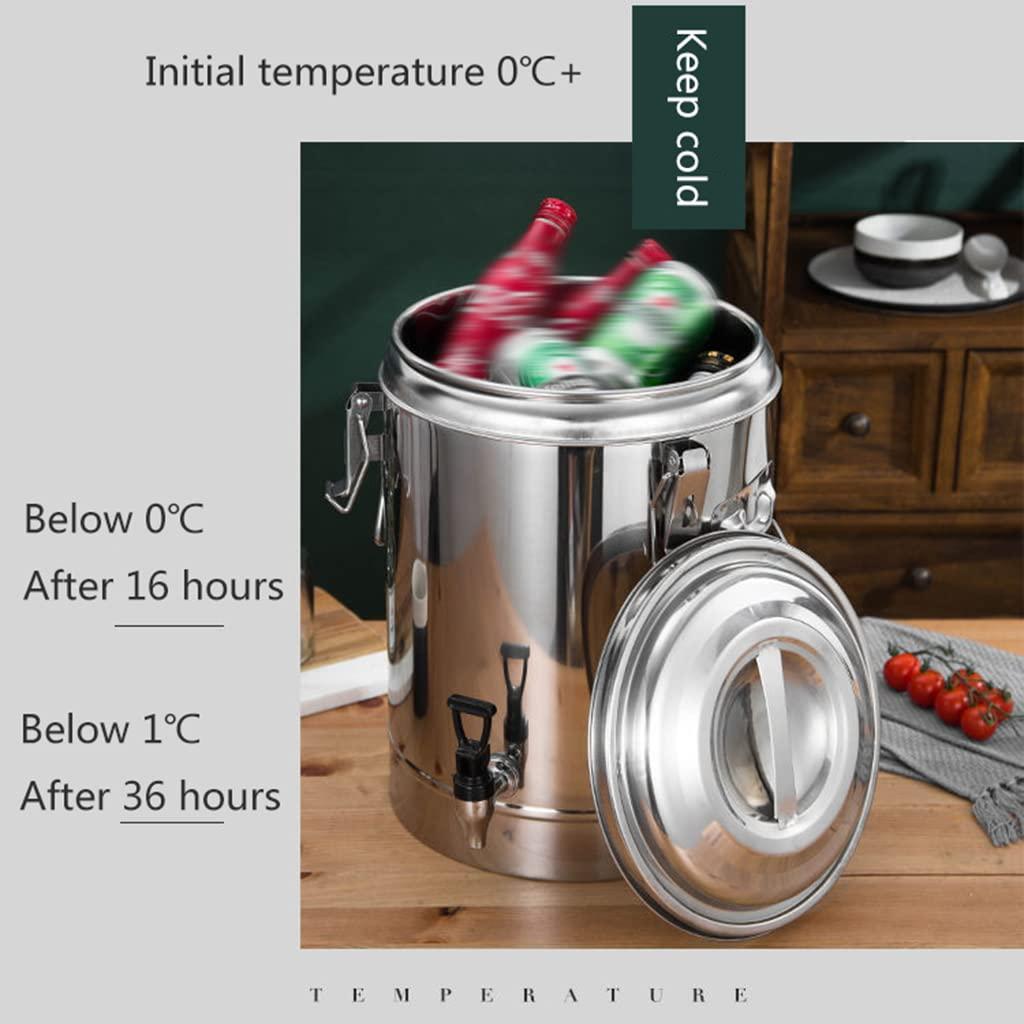 HDVLXZLY HDVLXZLY Stainless Steel Catering Urn, Hot Water Boiler with Lockable Lid, Tea Urn for Home Brewing Commercial Or Office Use,10L