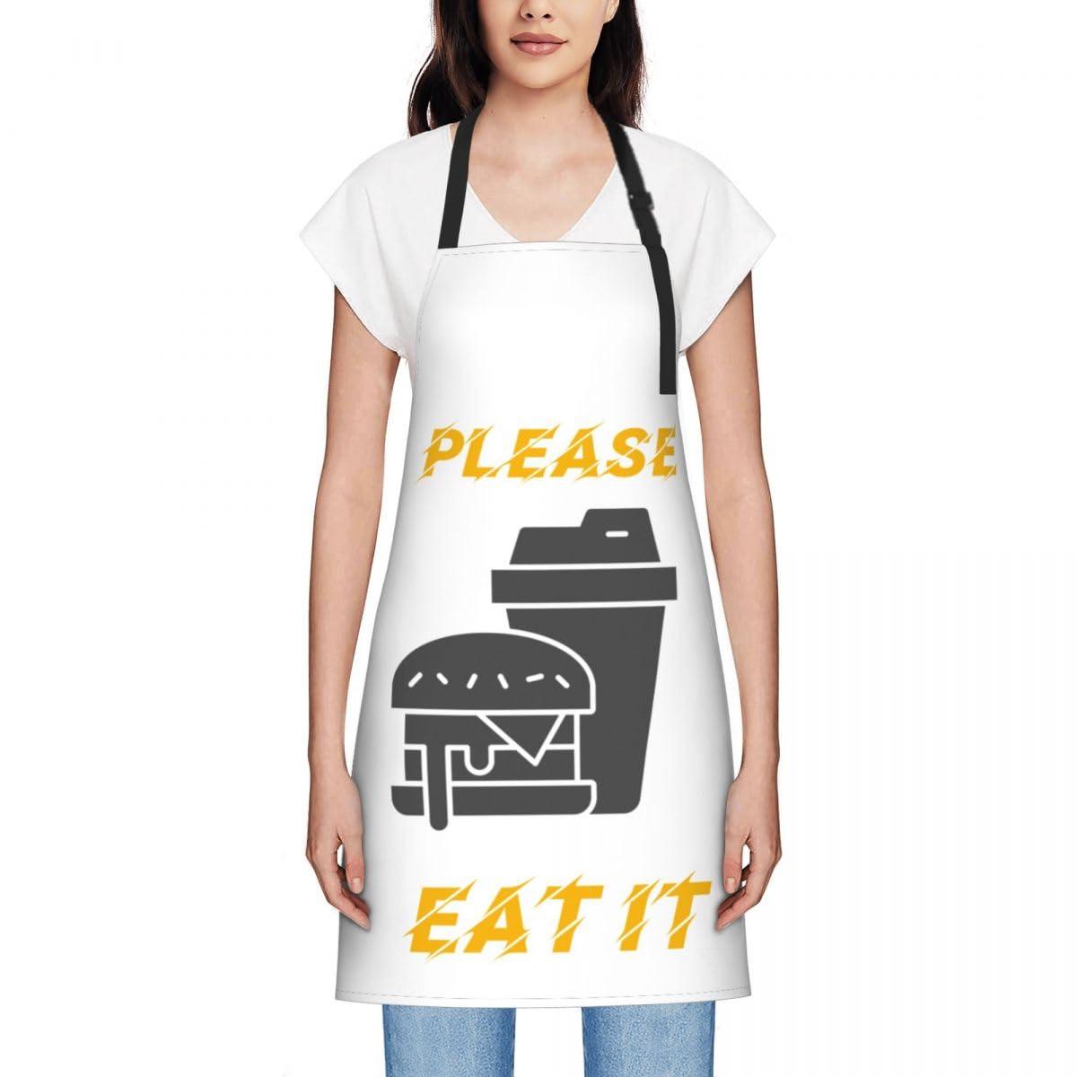 YURIOPF YURIOPF Custom Personalized Kitchen Aprons for Women with Adjustable Tie, Add Your Photo Text Logo, Waterproof Apron Kitchen Cooking Aprons, SandyBrown