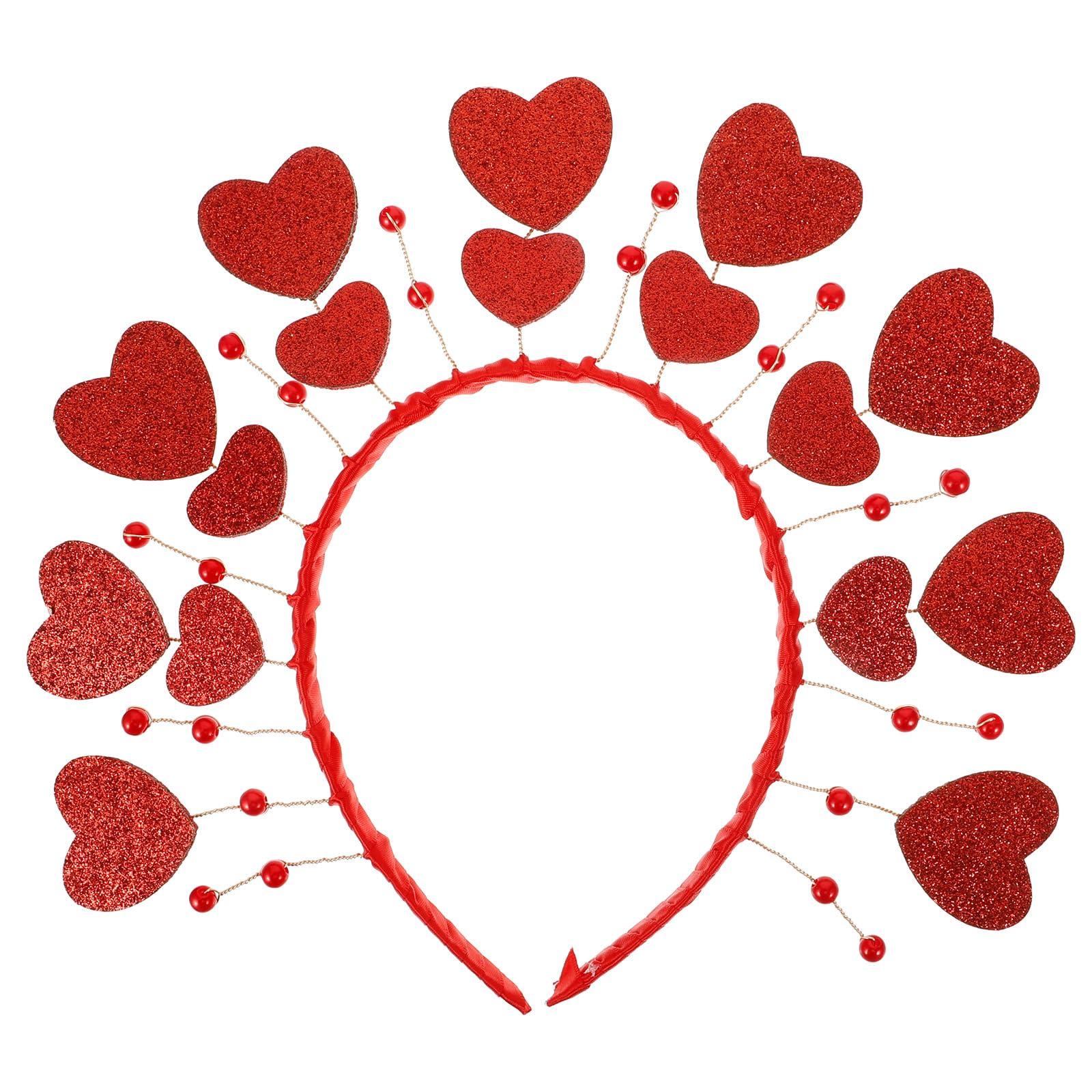 LUOZZY LUOZZY Valentines Day Heart Love Headband Wedding Hair Accessories Party Hair Prop