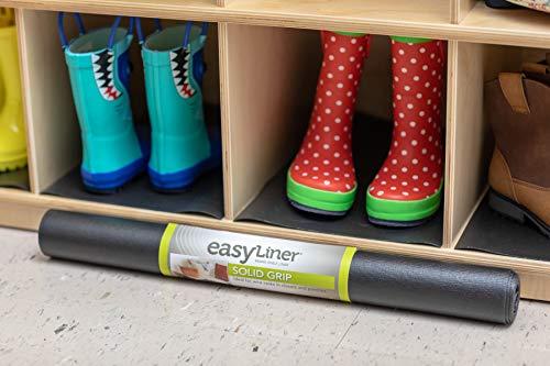 Duck Brand Duck Non-Adhesive Shelf Liner Solid Grip EasyLiner, 20-inch x 4 Feet, Black