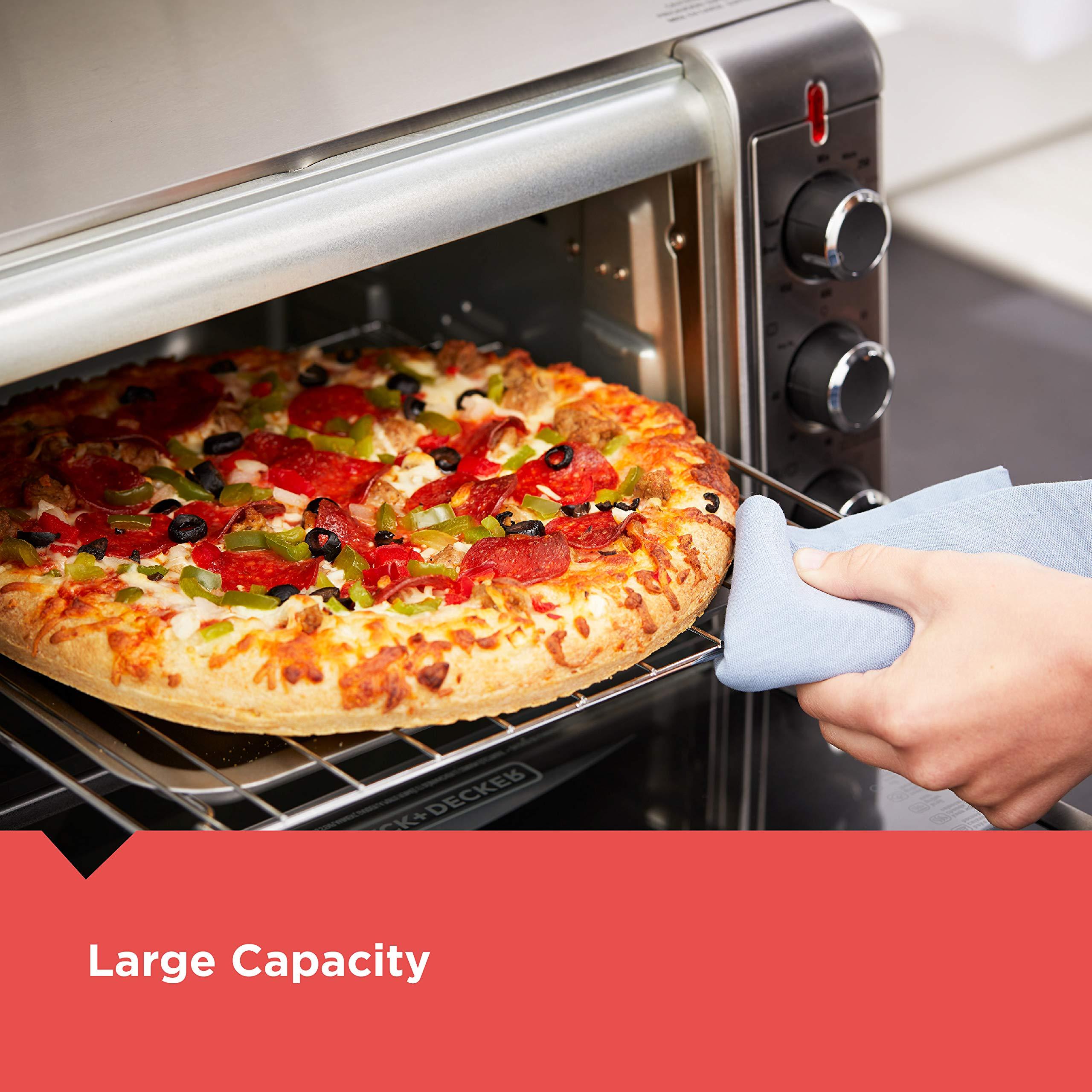 BLACK+DECKER BLACK+DECKER 6-Slice Crisp 'N Bake Air Fry Toaster Oven, TO3215SS, 5 Cooking Functions, 60 Minute Timer, Stainless Steel