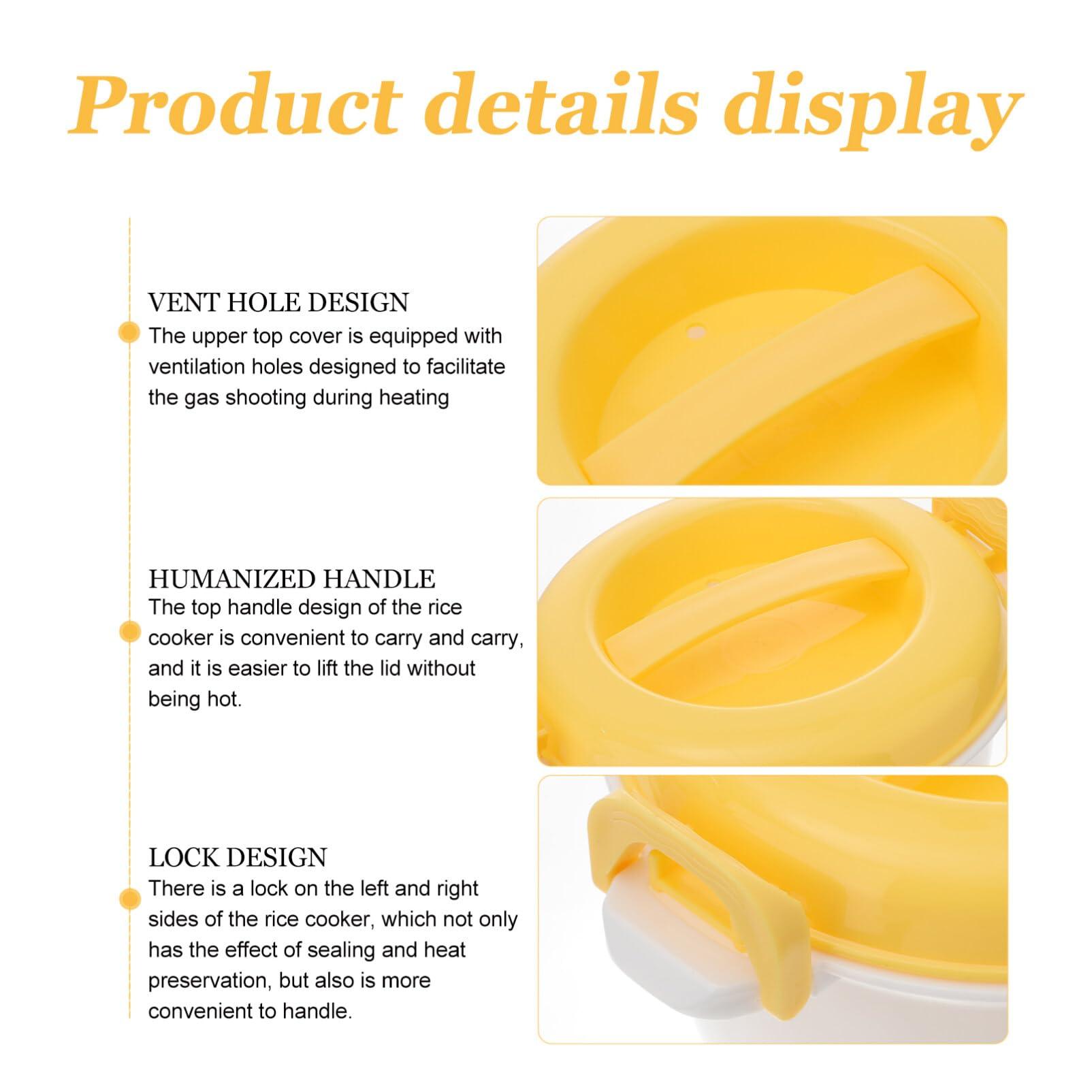 Cabilock Cabilock Microwave Steamer Pot Microwave Rice Cooker, Small Mini Steamer Rice Pasta Cooker Rice Maker Noodle Ramen Bowl Soup Bowl Storage Plate for Chicken Bacon Vegetables Heating Dish l