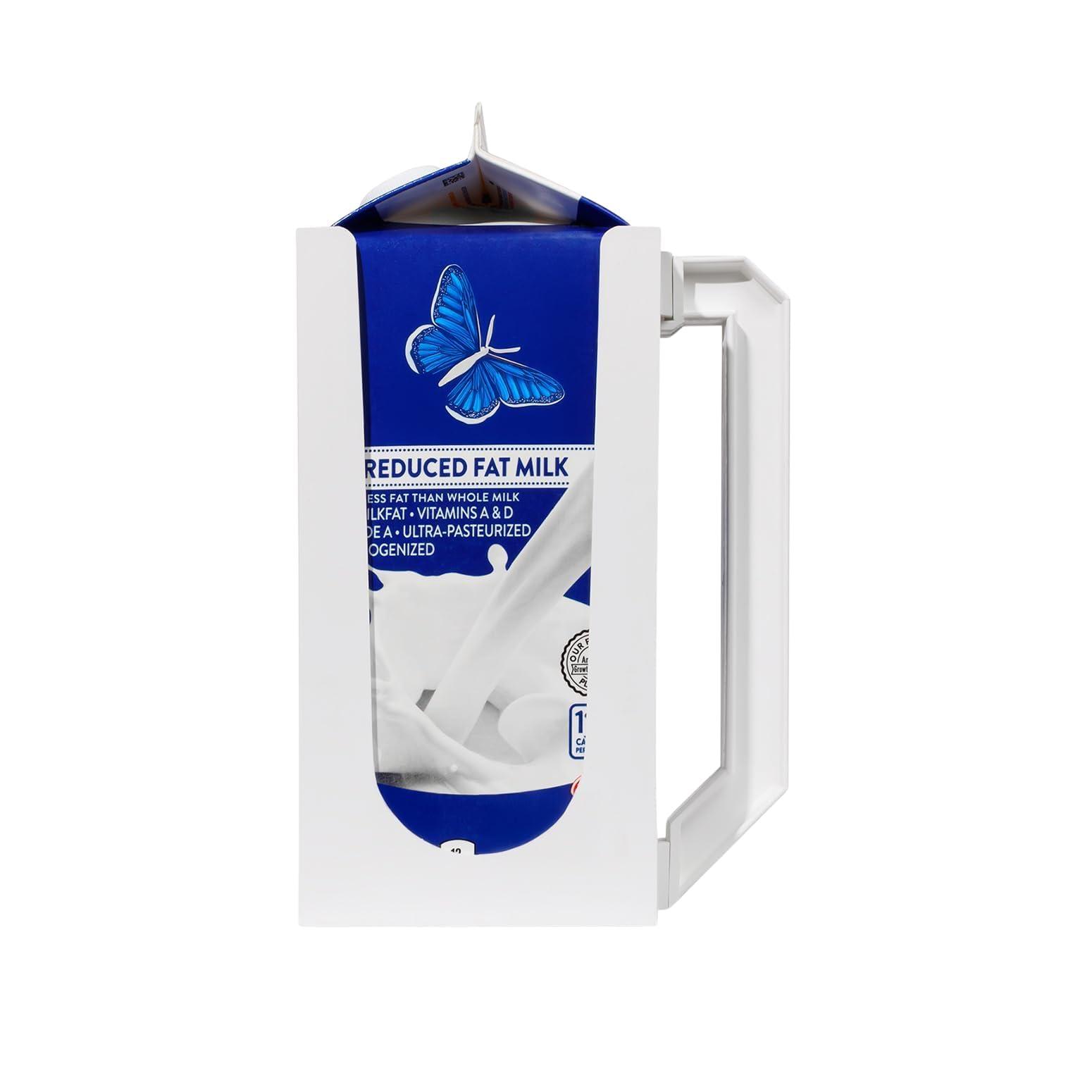 Carton Caddy Carton Caddy Xl Half Gallon Milk Carton Holder with Handle | Reusable Juice Box Holder with Handle | Rust Free, Dishwasher Safe