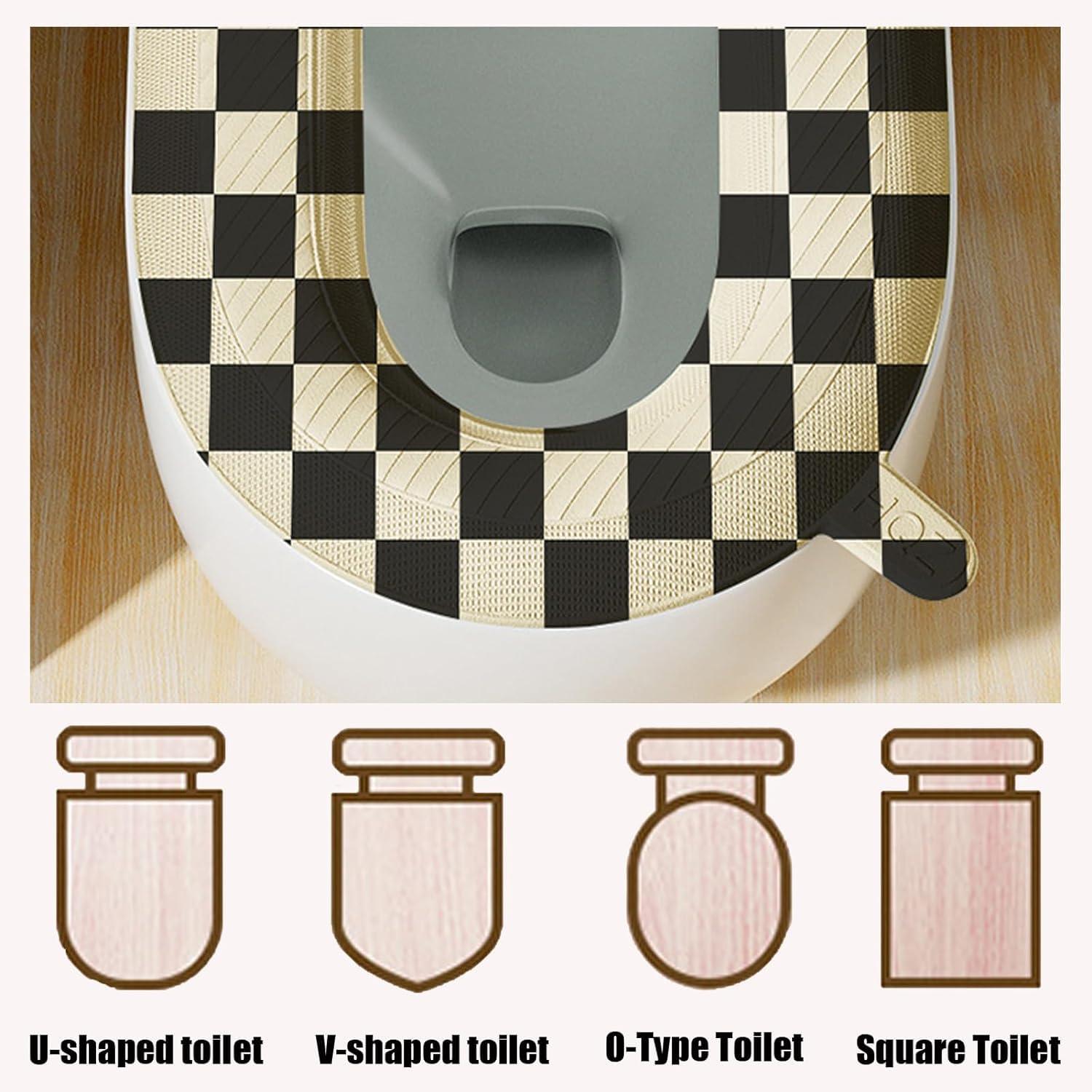 Wcxixo Toilet Seat Warmer Pads, Washable Toilet Seat Cover, Skin-Friendly EVA Soft Washable Pad with Handle