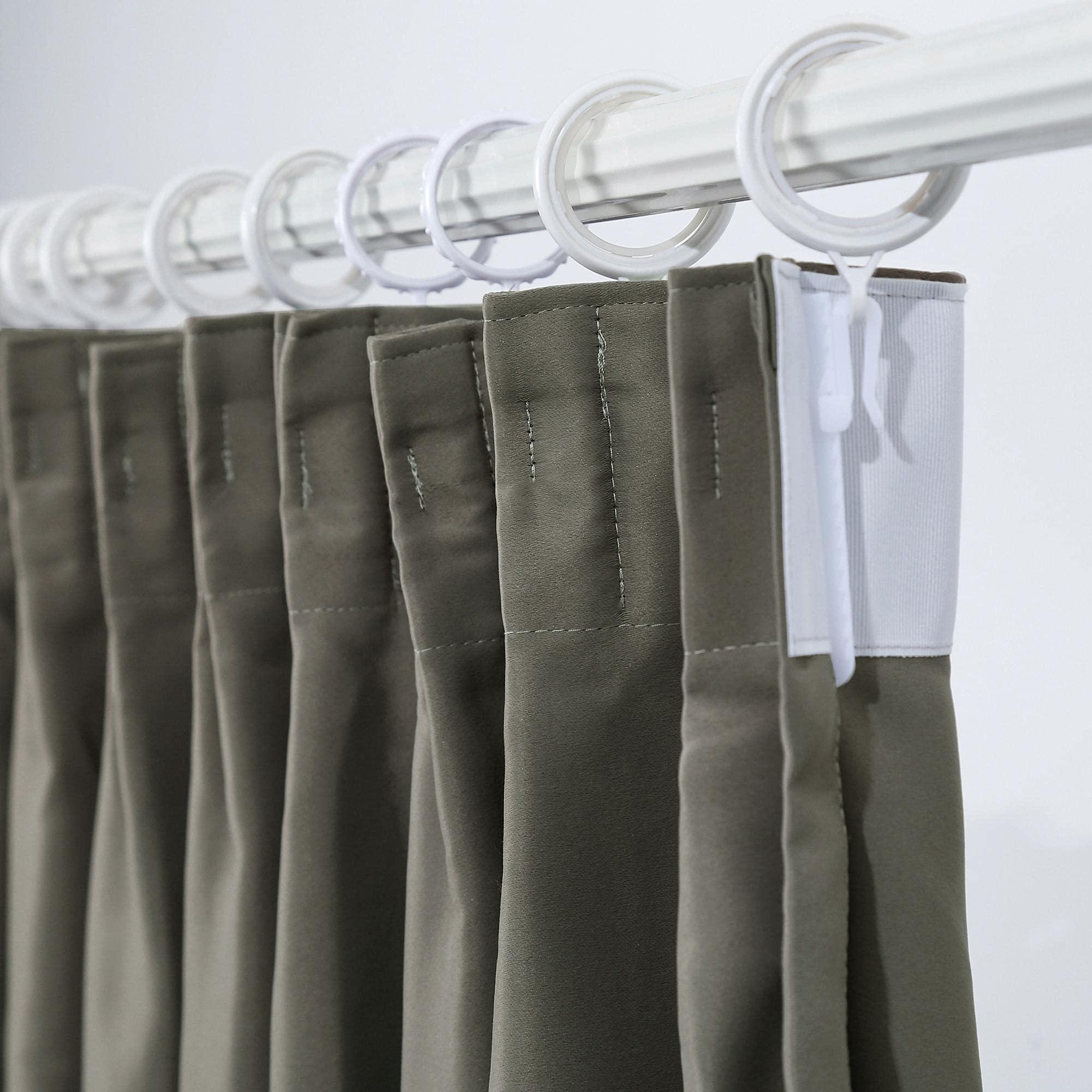 DotheDrape DotheDrape Extra Long Curtain Pinch Pleat Blackout Curtain for Bedroom - Thermal Insulated Room Darkening Curtain for Living Room, 40 x 240 Inch, 1 Panel, Gray