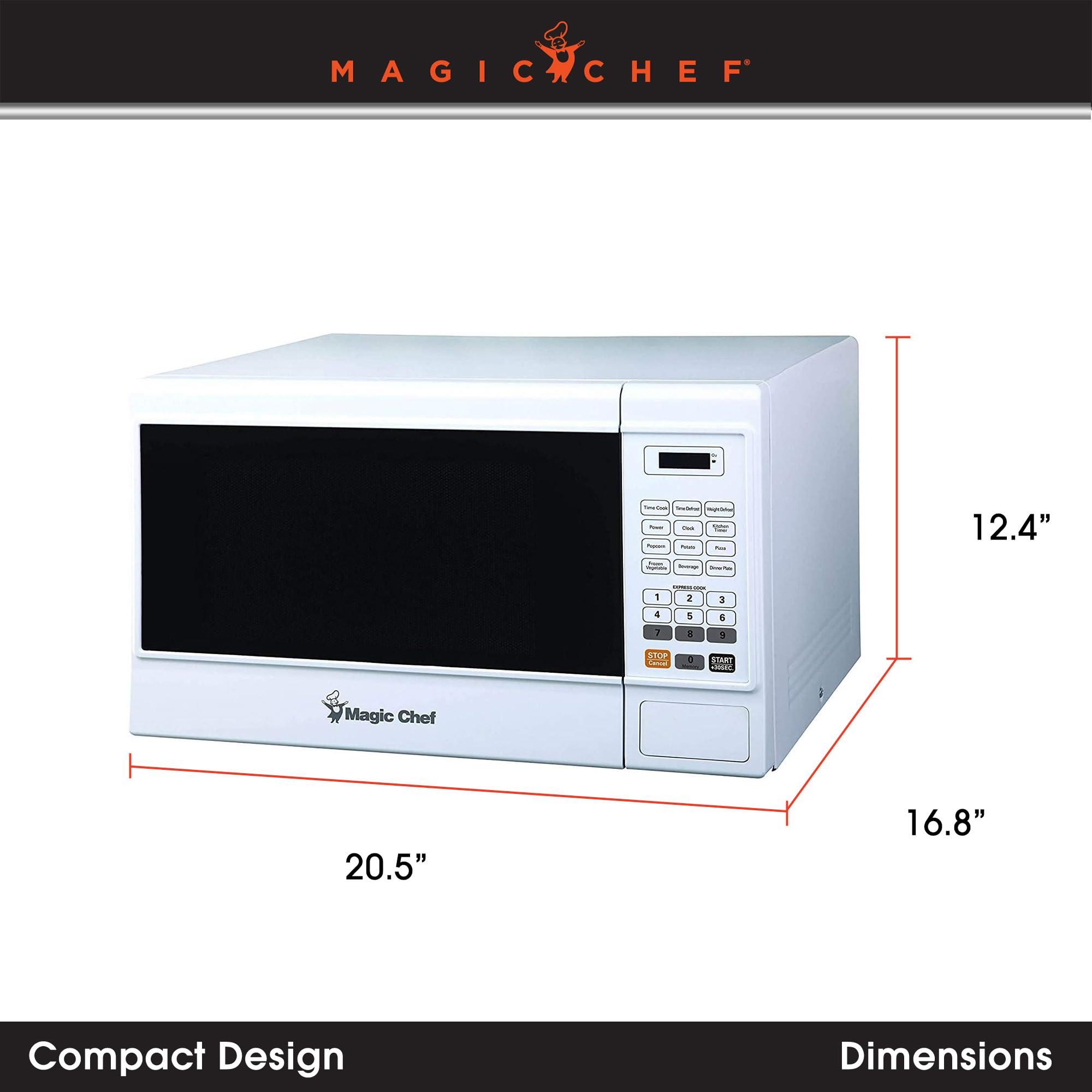 Magic Chef Magic Chef Countertop Microwave Oven, Small and Compact, 1000 Watt, 1.3 Cu Ft, White