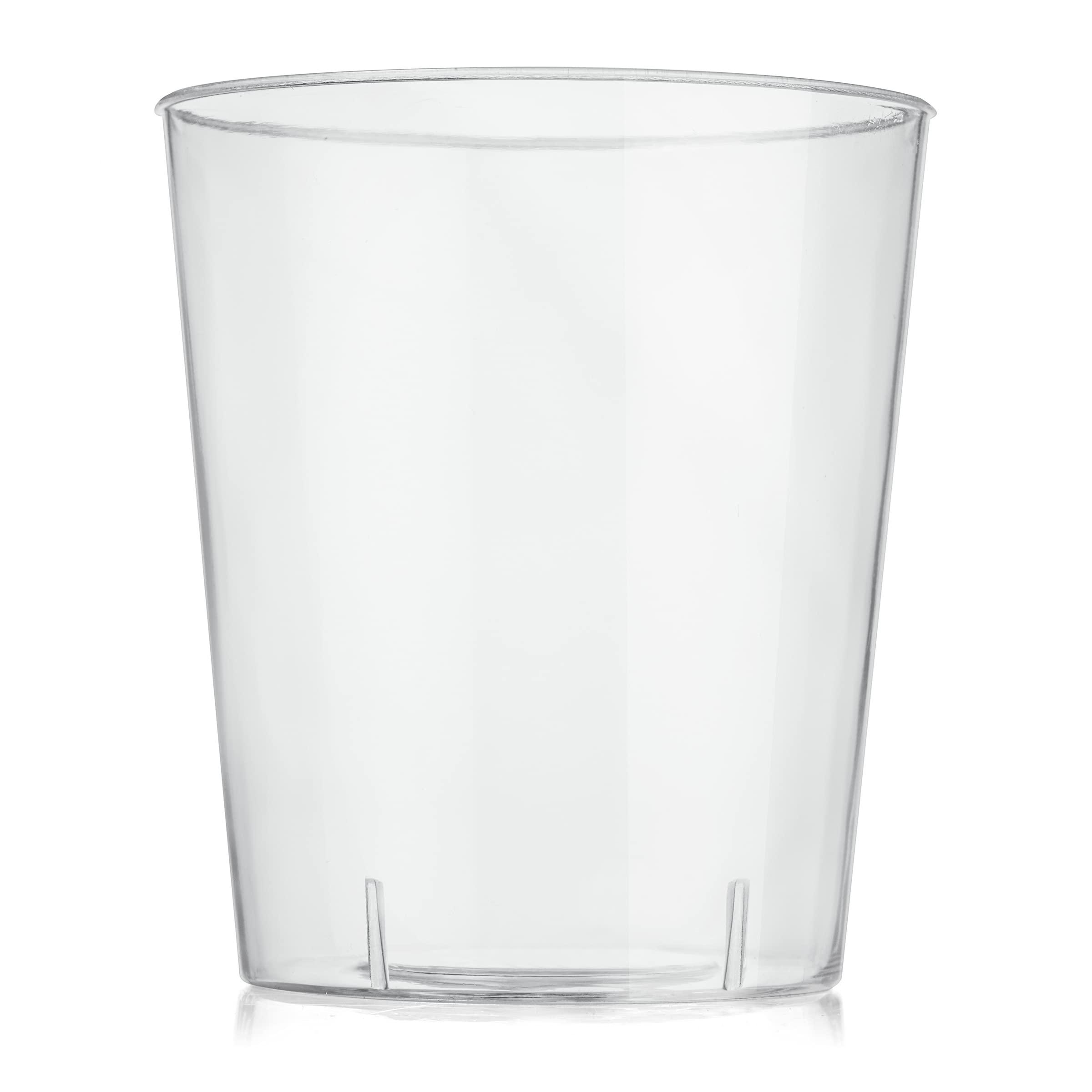 LSR LORESO LSR LORESO Mini Plastic Shot Cups 480 pcs 2 Oz - Round Clear Hard Plastic Shooter Dessert Cup for Serving Drink, Dessert, Sampling & Tasting Reusable 480CT