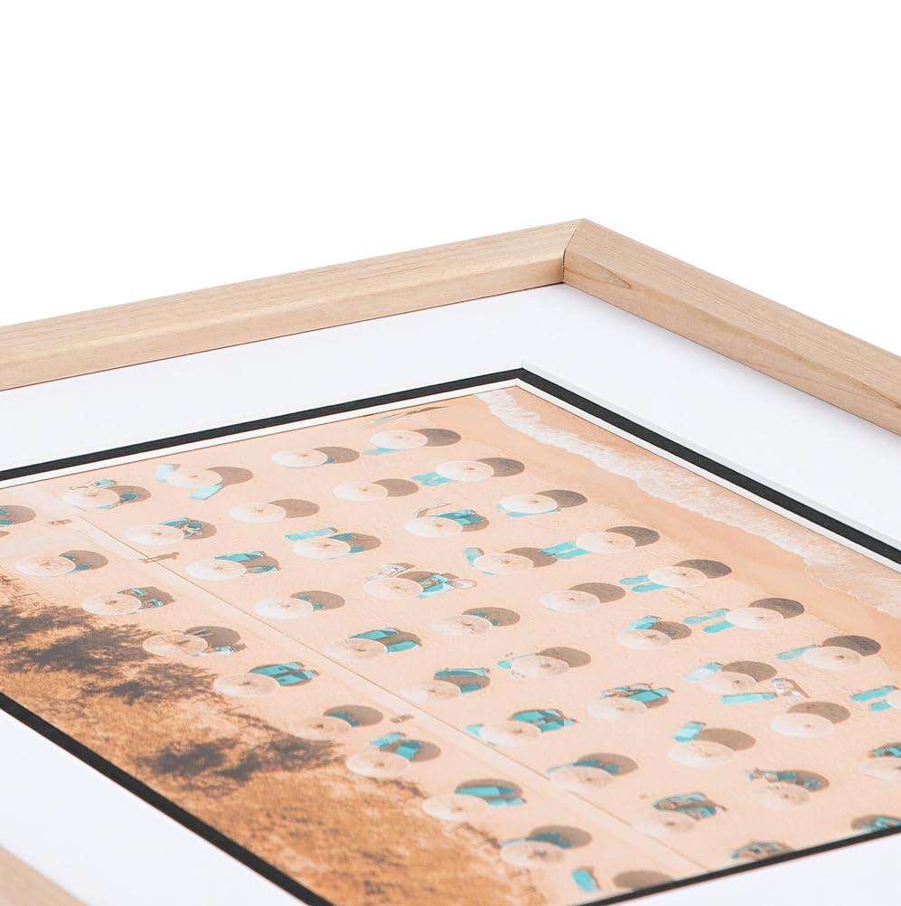 ArtToFrames ArtToFrames 12x24 inch Hard Maple 1.5 inch tall Picture Frame with 2 Inch Single Blue Jay Mat, SingleMat-82213-410-12x24-586