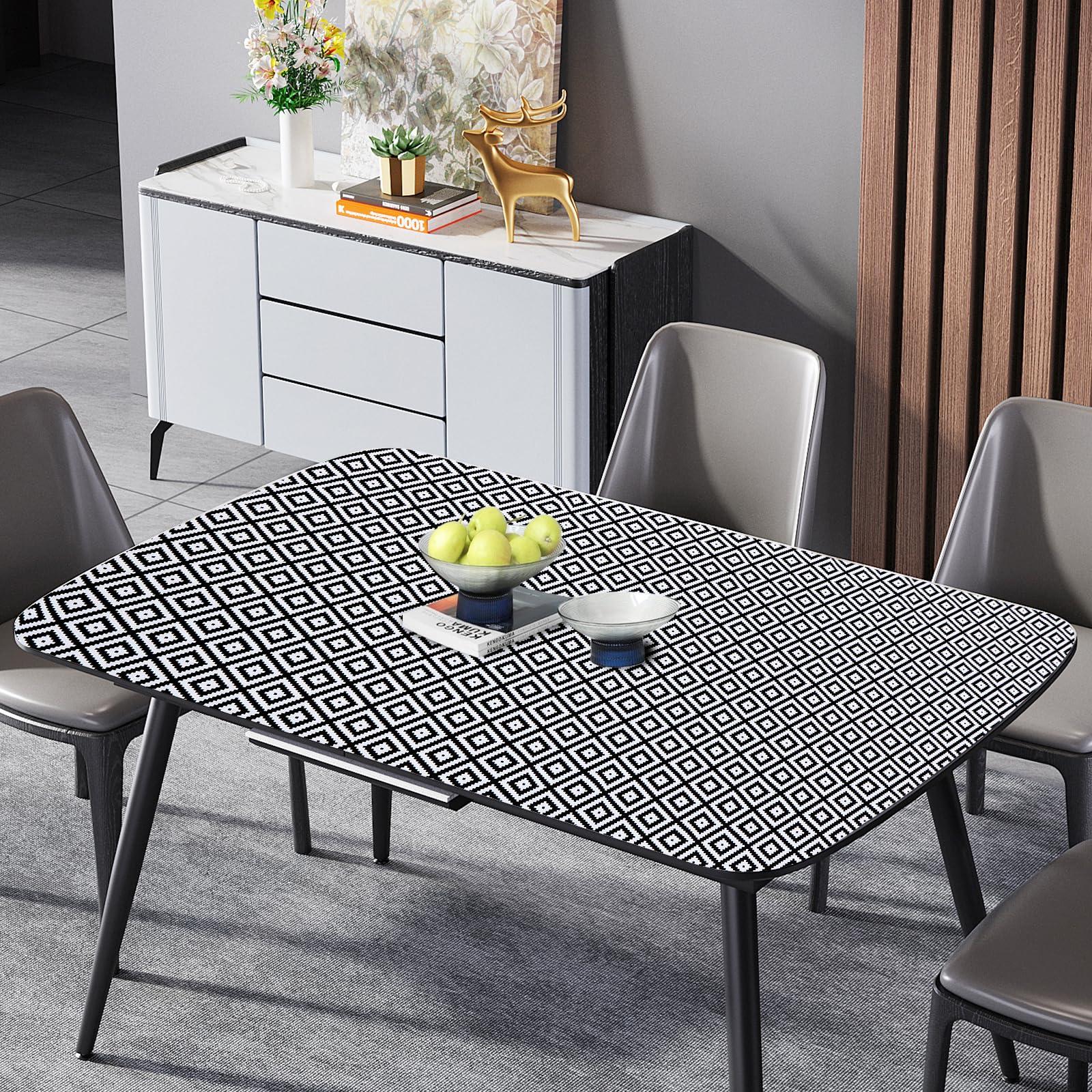 Coavas COAVAS Shelf Liner for Kitchen Cabinets Non Adhesive, Kitchen Drawer Liners Non Slip, Easy to Clean Shelf Paper, Cabinet Liners for Shelves, Dresser, Drawers, Black Rhombic, 12 in X 10 FT