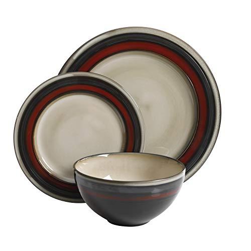 Gibson Elite Gibson Elite Everston 12 Piece Dinnerware Set, Red