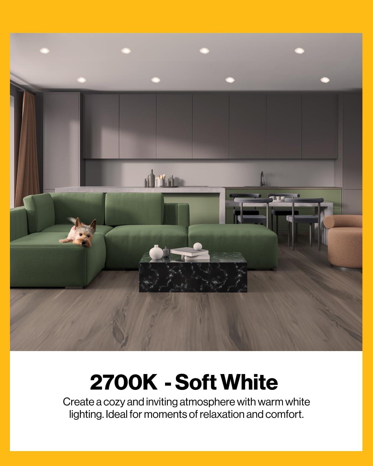 Sunco Lighting Sunco 10 Pack BR20 LED Bulbs Indoor Flood Light R20 Dimmable CRI93 2700K Soft White 50W Equivalent to 7W, E26 Medium Base, Recessed Can Lights for Home Living Area Ceiling Lights - UL