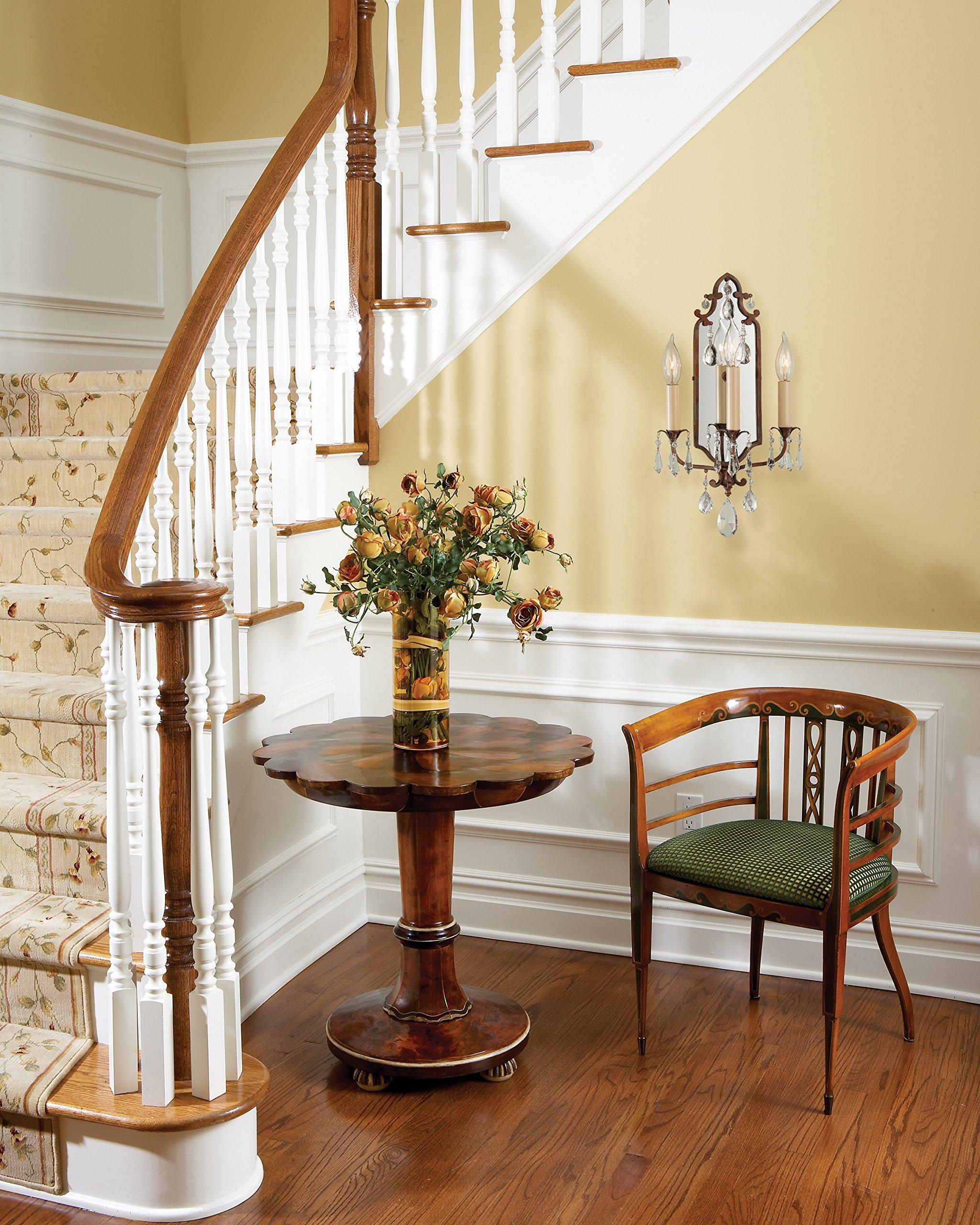 Feiss Feiss WB1216BRB Maison De Ville Crystal Wall Sconce Lighting, Bronze, 1-Light (5\"W x 14\"H) 100watts, Brushed Steel