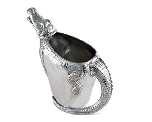 Arthur Court Arthur Court Alligator Pitcher Water Jug for Hot/Cold Water, Ice Tea and Juice Beverage Tropical Cajun Croc Gator Styling 12 inch Tall