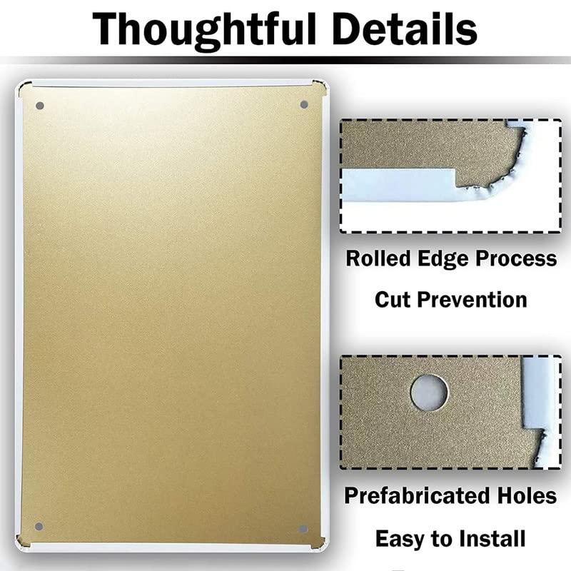 CXFYWOH Bell Out of Order Please Knock Door Sign Metal Sign with Funny Quotes Metal Sign Motivational Wall Art Rustic Wall Decorations for Living Room Kitchen Wall Hanging Signs Wall Sign 8x12 inch