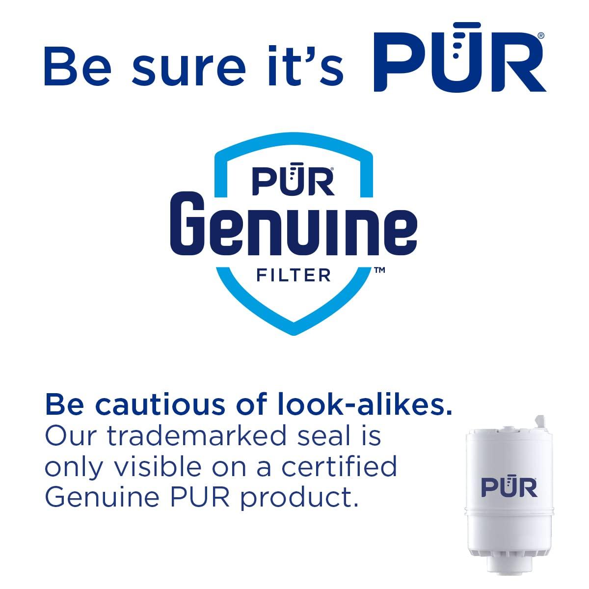 PUR PUR Horizontal Faucet Mount Water Filtration System with Lead Reducing Filter for Cleaner, Filtered Tap Water, Lasts 100 Gallons, Sink Water Filter, Fits Most Kitchen or Bathroom Faucets, White