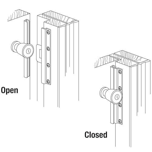 PRIME-LINE Prime-Line MP9513 Latch Shield, 12 In., Steel, Gray, In-Swinging Doors (Single Pack)