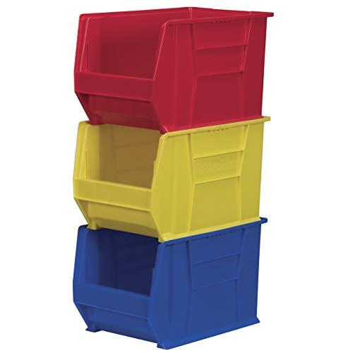 Akro-Mils Akro-Mils 30282 Super-Size AkroBins Plastic Storage Bins, Space-Saving Stackable Bins for Garage Organization Bins, Classroom Organization, Warehouses, 20-Inch L x 12-Inch W x 12-Inch H, Clear, 2-Pack