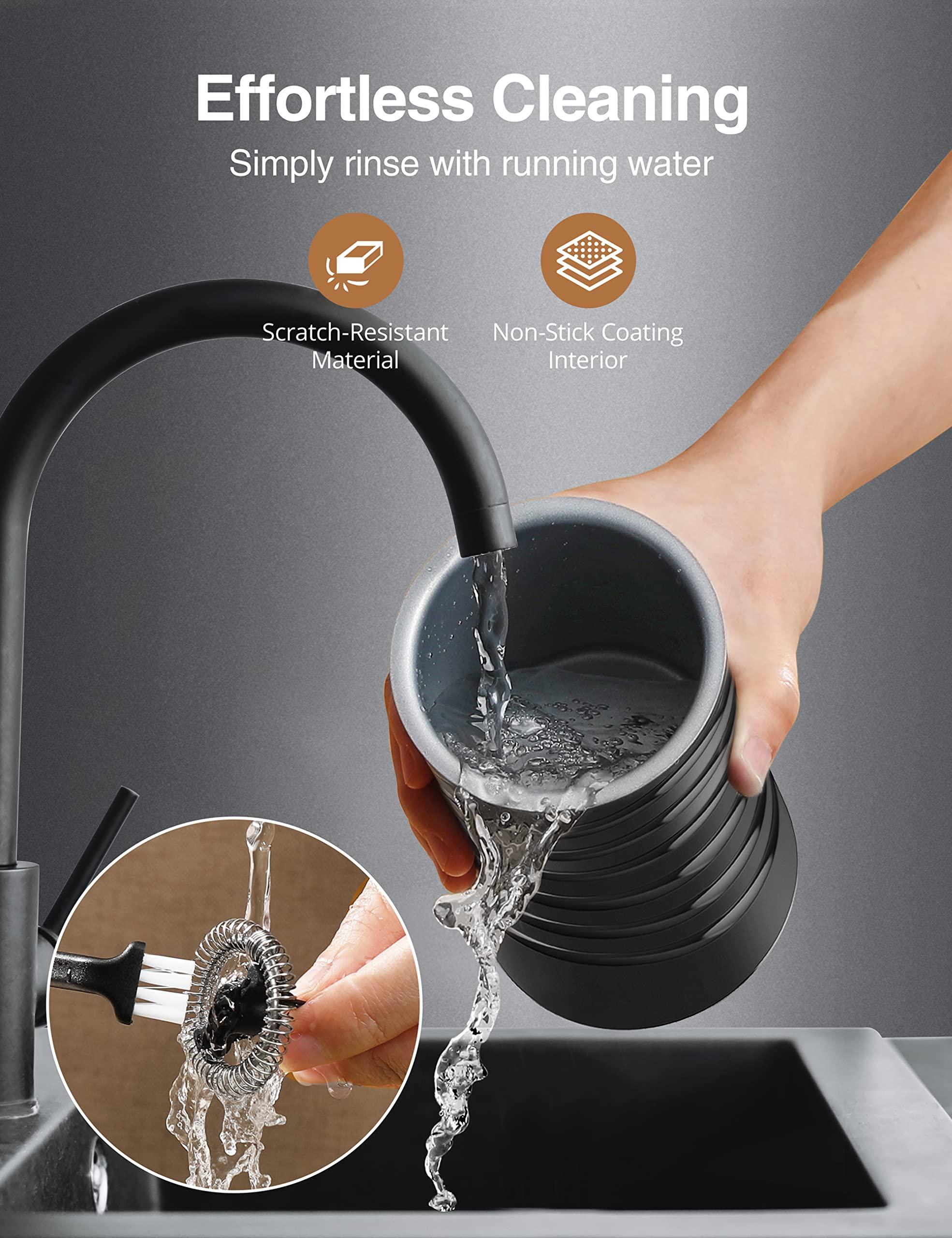 PARIS RHNE Milk Frother, Paris Rhne Milk Frother and Steamer for Hot and Cold Foam, 4-in-1 Electric milk frother for coffee, Quiet Milk Steamer with Auto Shut OFF, Milk Warmer for Latte, Cappuccino, Macchiato