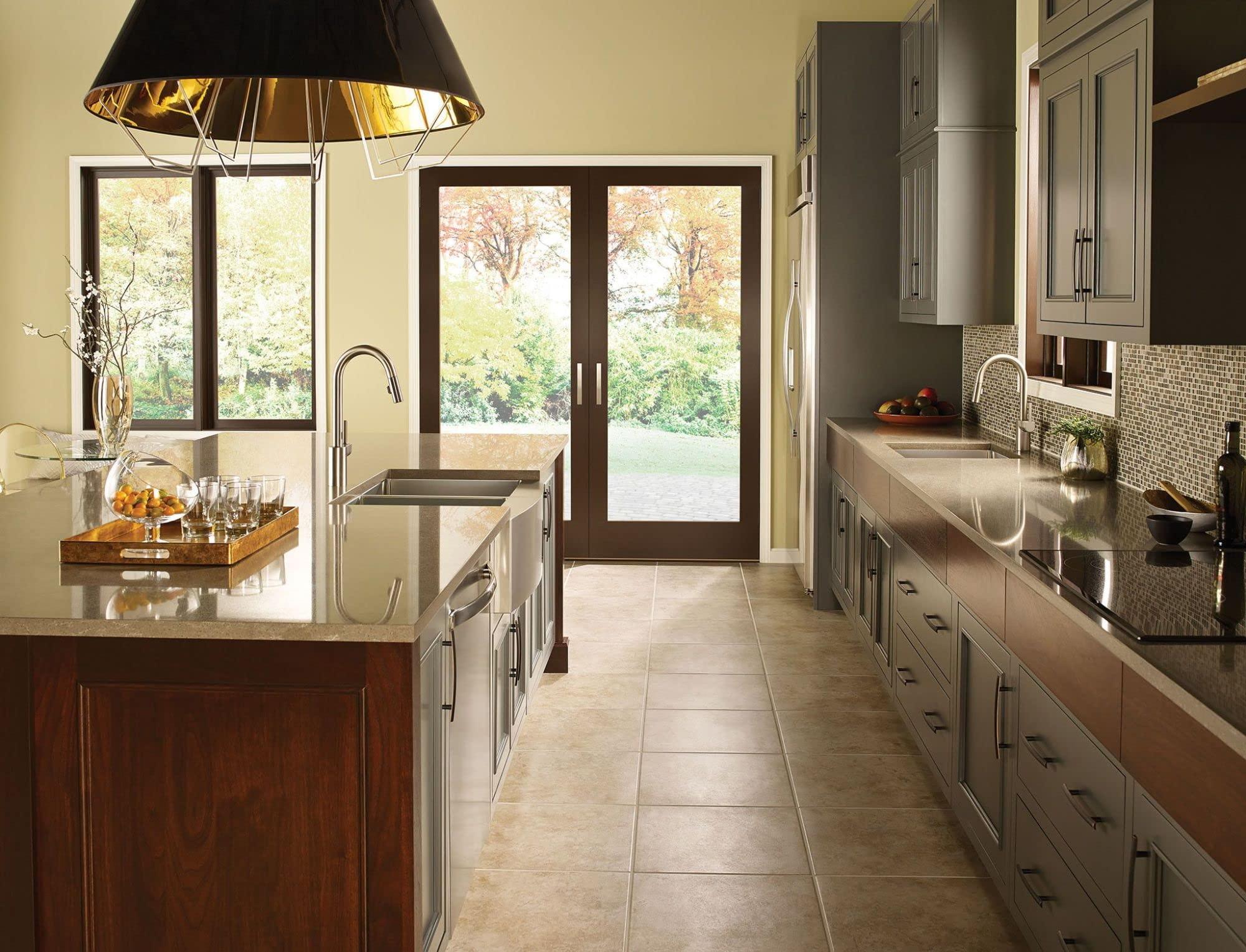 Moen Moen Align Spot Resist Stainless Motionsense Two-Sensor Touchless One-Handle High Arc Modern Pulldown Kitchen Faucet with Reflex Docking System, 7565ESRS