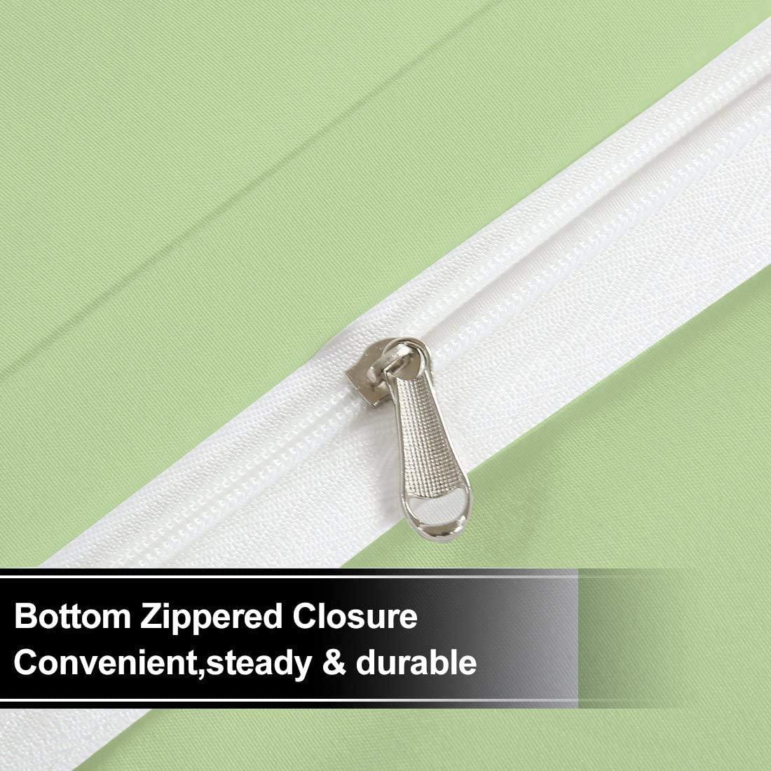 BRITISH LINEN Bed Sheet Set of 5PCs, Sage Solid,Twin-XL Size, 1 Fitted Sheet (15\"-16\") Deep Pocket, 1 Flat Sheet, 1 Duvet Cover with Zipper and 2 Pillowcases, Pure Egyptian Cotton, 400 Thread Count.