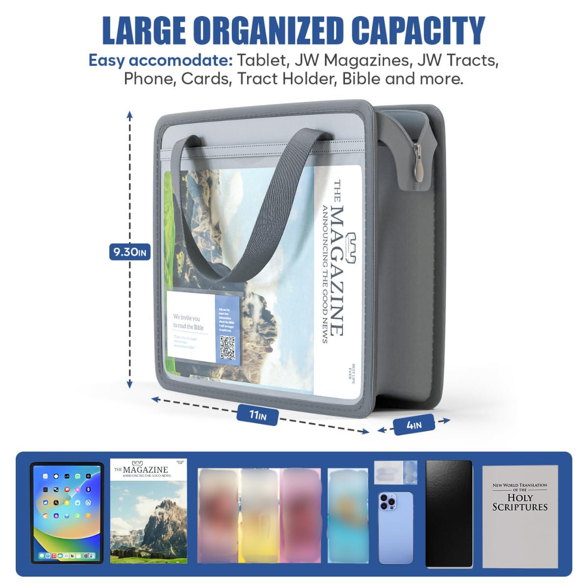 OLDECORY JW Magazine and Tract Holder, JW Field Service Supplies, JW Gifts Ideas, JW Ministry Supplies, jw.org Gifts, JW Ministry Organizer, JW Magazine Holder, Jehovah Witness Ministry Supplies, JW Supplies