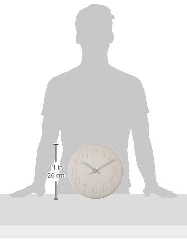 Lemnos () Remnos LC11-08 WH Lemnos Wall Clock, Analog Diatomaceous Earth Clock, White, Diameter 10.2 x Thickness 1.4 inches (256 x 36 mm)