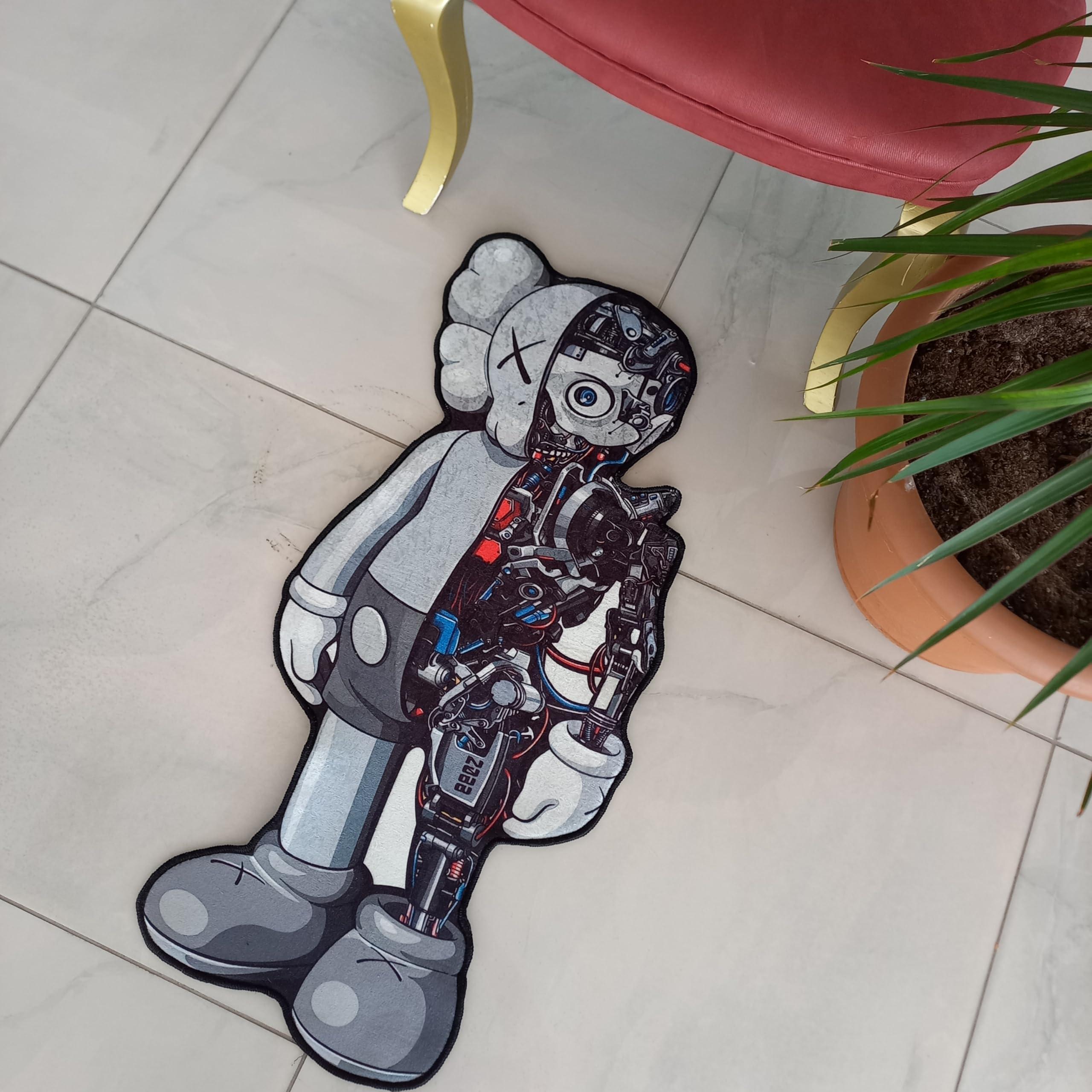 Rugendary Rugendary Ka-ws Rug Popular Hypebeast Room Decor Unique Design Sneakerhead Carpet Nonslip Backing Street Art Mat Machine Washable Cool Rug (Hypebeast-9, 2.5x5.2 ft. (Flat))