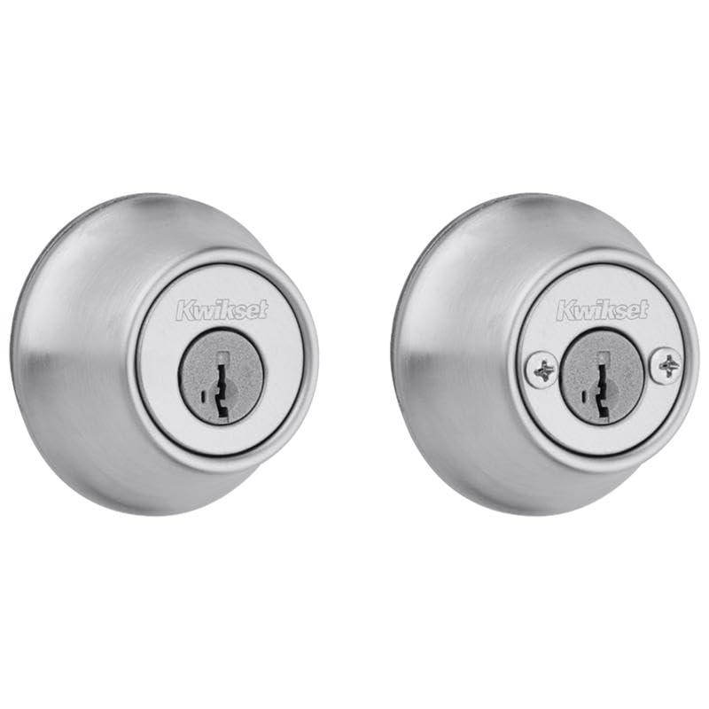 Kwikset Kwikset SmartKey Security Satin Chrome Metal Double Cylinder Deadbolt