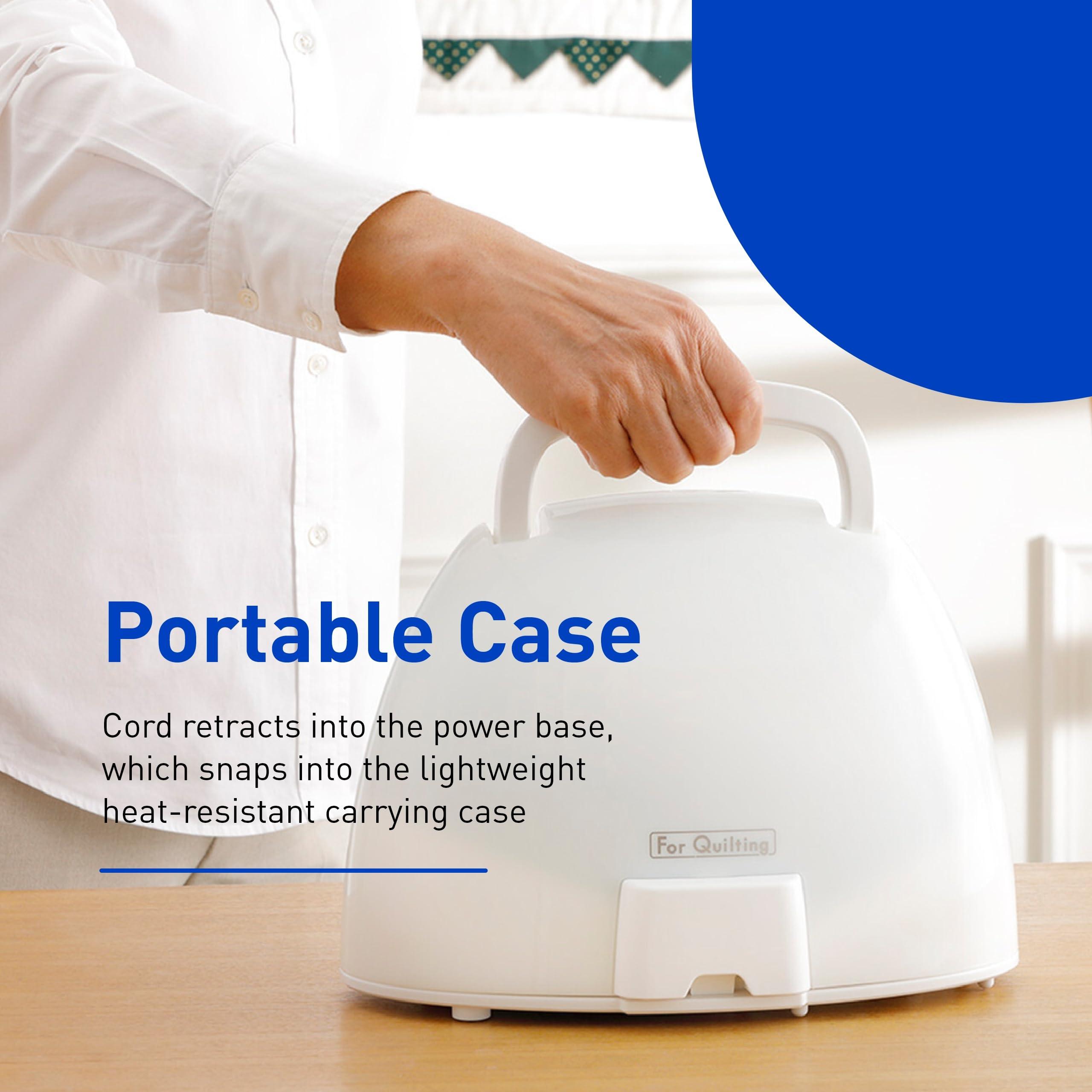 Panasonic Panasonic Cordless Iron, Portable 360-Degree Freestyle Dry/Steam Iron with Precision Tips and Stainless Steel Soleplate, Anti-Calc and Anti-Drip, Power Base and Carrying/Storage - NI-QL1000A (Blue)