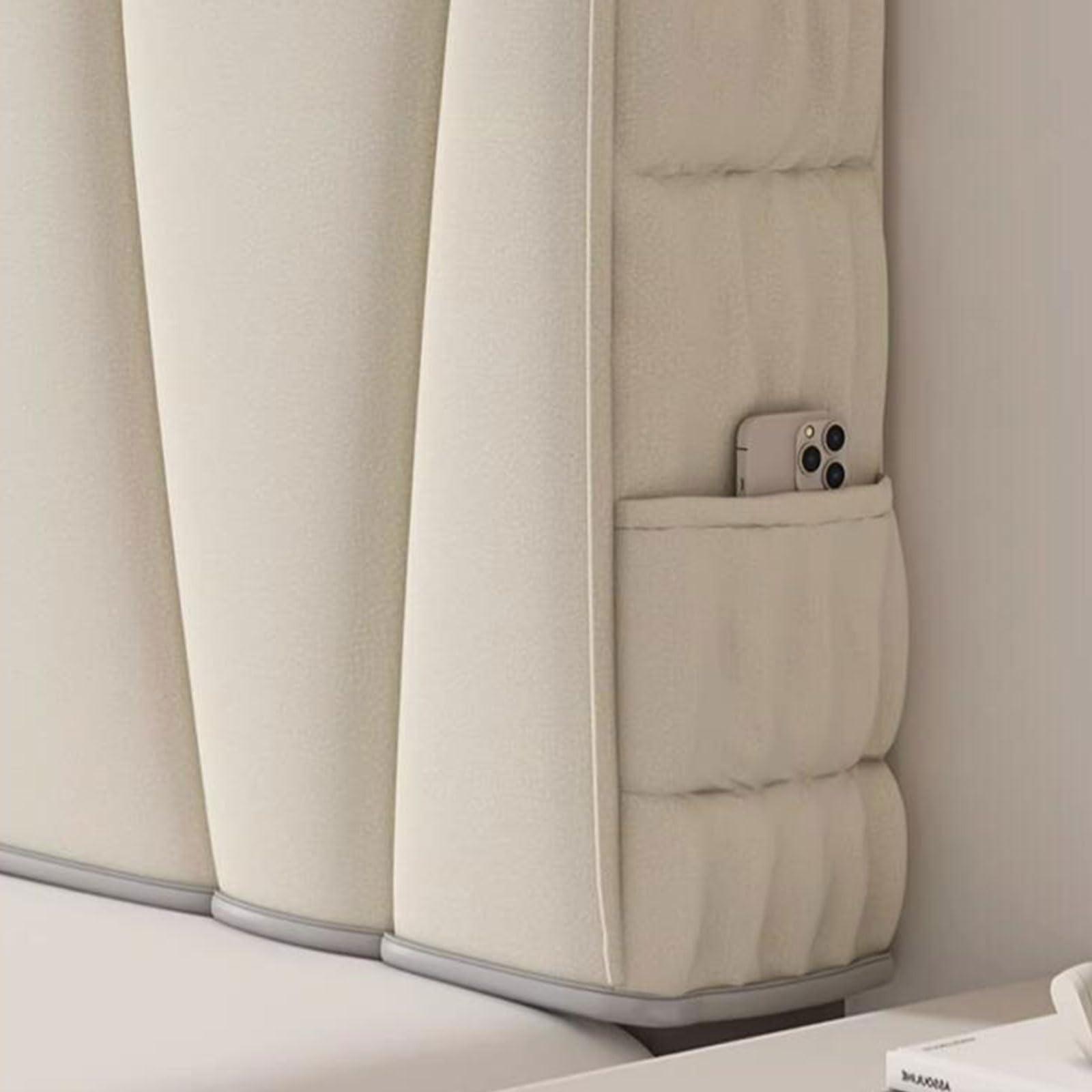 Generic Bed Headboard Slipcover Stretch Bed Headboard Cover Upholstered Bed Headboard Cover, Double King Size Leather/Wooden Bed Backrest Bed Head Covers Cloth Dustproof Head Board Protector Bedroom Decor