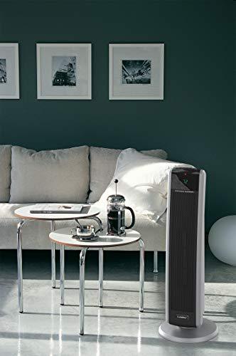 Lasko Lasko Oscillating Digital Ceramic Tower Heater for Large Rooms, with Adjustable Thermostat, Timer and Remote Control, 29 Inches, 1500W, Black, 5586