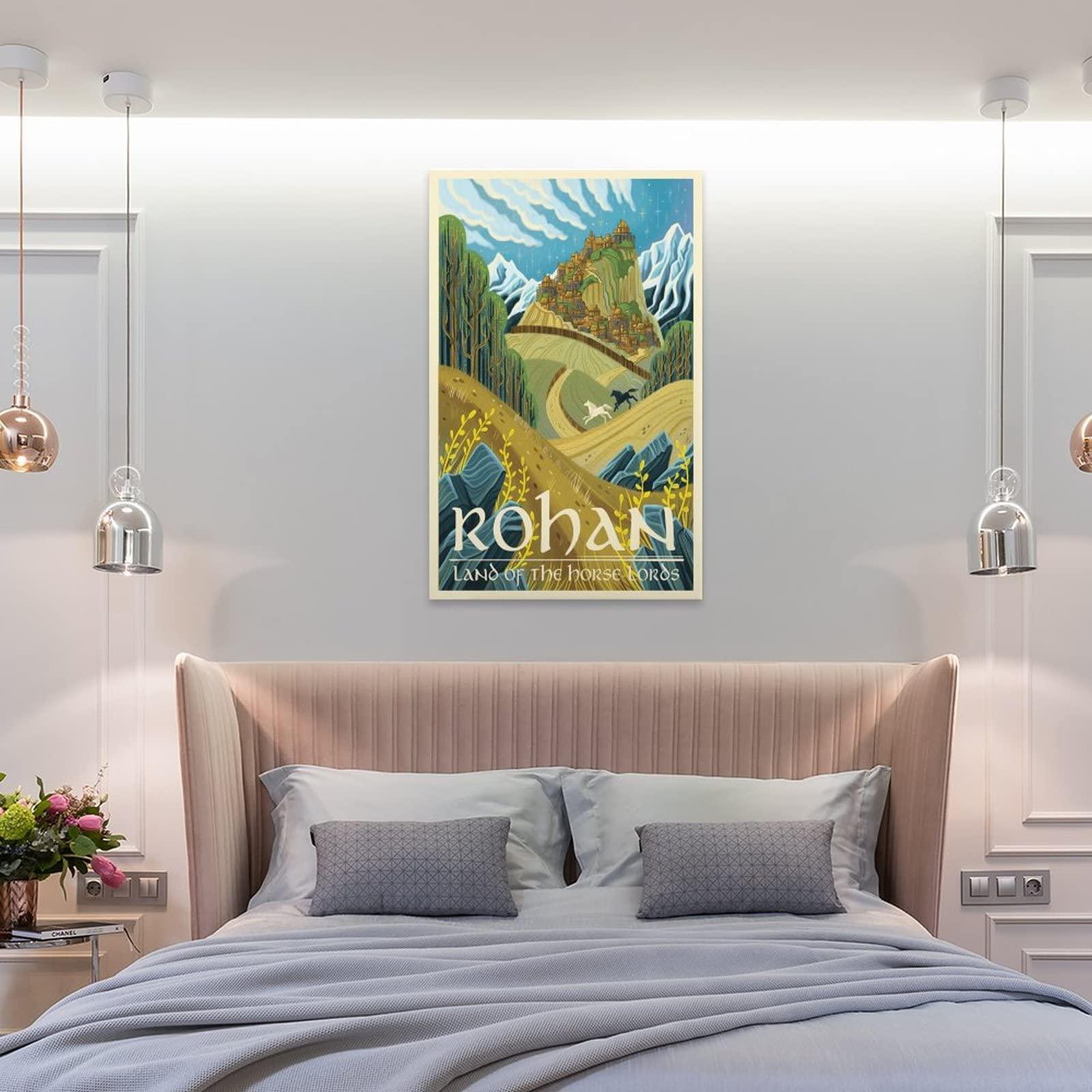 Generic Retro Travel Lord of The Rings Poster Set (16) Picture Print Wall Art Poster Painting Canvas Posters Artworks Gift Idea Room Aesthetic 24x36inch(60x90cm)