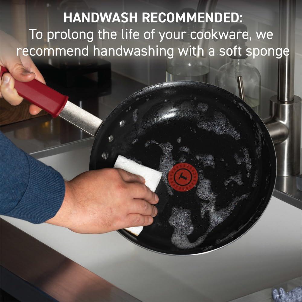 T-fal T-fal Professional VX3 Brushed Nonstick Fry Pan with Stainless Steel Handle 12 Inch, Oven Broiler Safe 400F, Cookware, Pots and Pans, Skillet, Restaurant & Business Grade, Certified NSF and CBA, Black