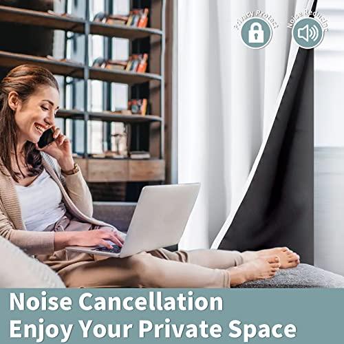 BGment BGment White Blackout Curtains for Living Room 95 Inches Length, Extra Long 2 Panels Window Curtains Thermal Insulated Soundproof Heavy Soft Room Darkening Curtains with Rod Pocket, Each Panel 55 Wide