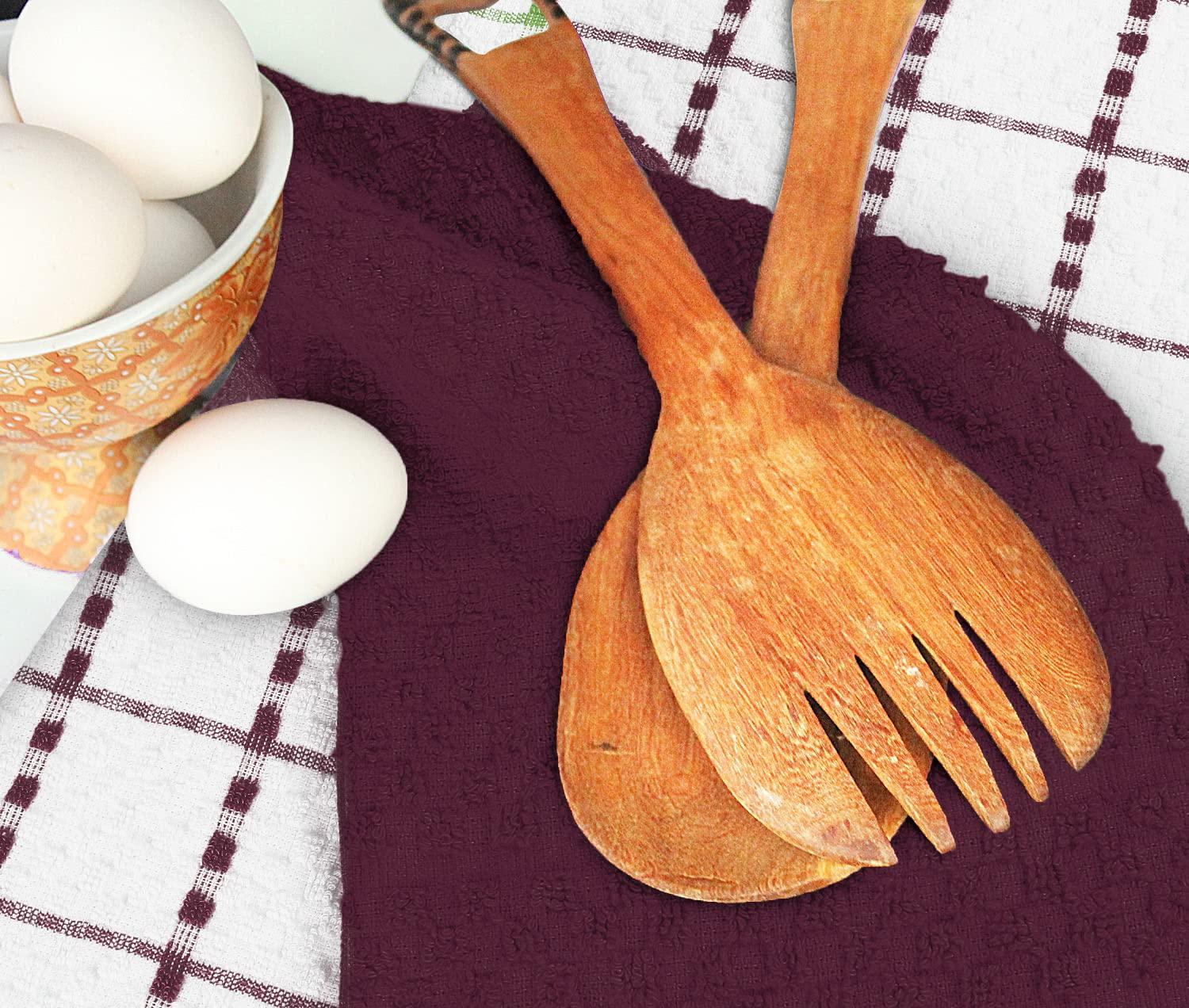 Utopia Towels Utopia Towels Kitchen Towels 12 Pack, 15 x 25 Inches, 100% Ring Spun Cotton Super Soft and Absorbent Linen Dish Towels, Tea Towels and Bar Towels Set (Burgundy)