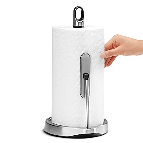 simplehuman simplehuman Tension Arm Standing Paper Towel Holder, Brushed Stainless Steel