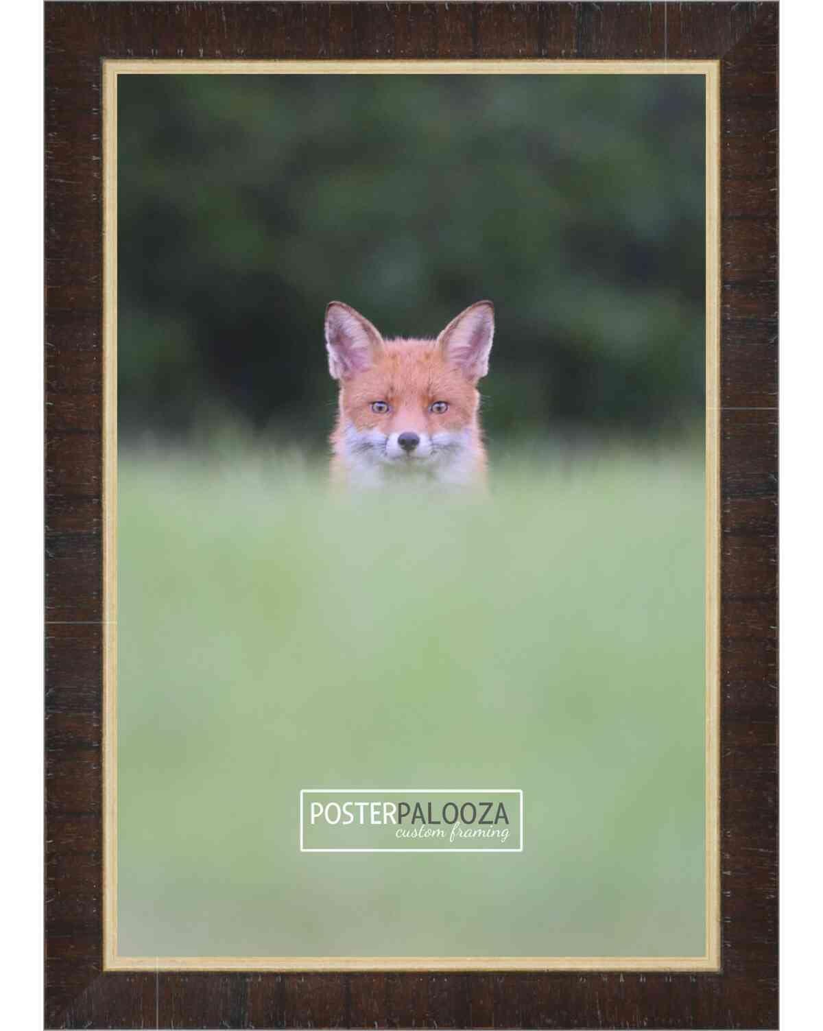 Poster Palooza Poster Palooza 24x17 Contemporary Walnut Complete Wood Picture Frame with UV Acrylic Plexiglass, Foam Board Backing & Hardware Included