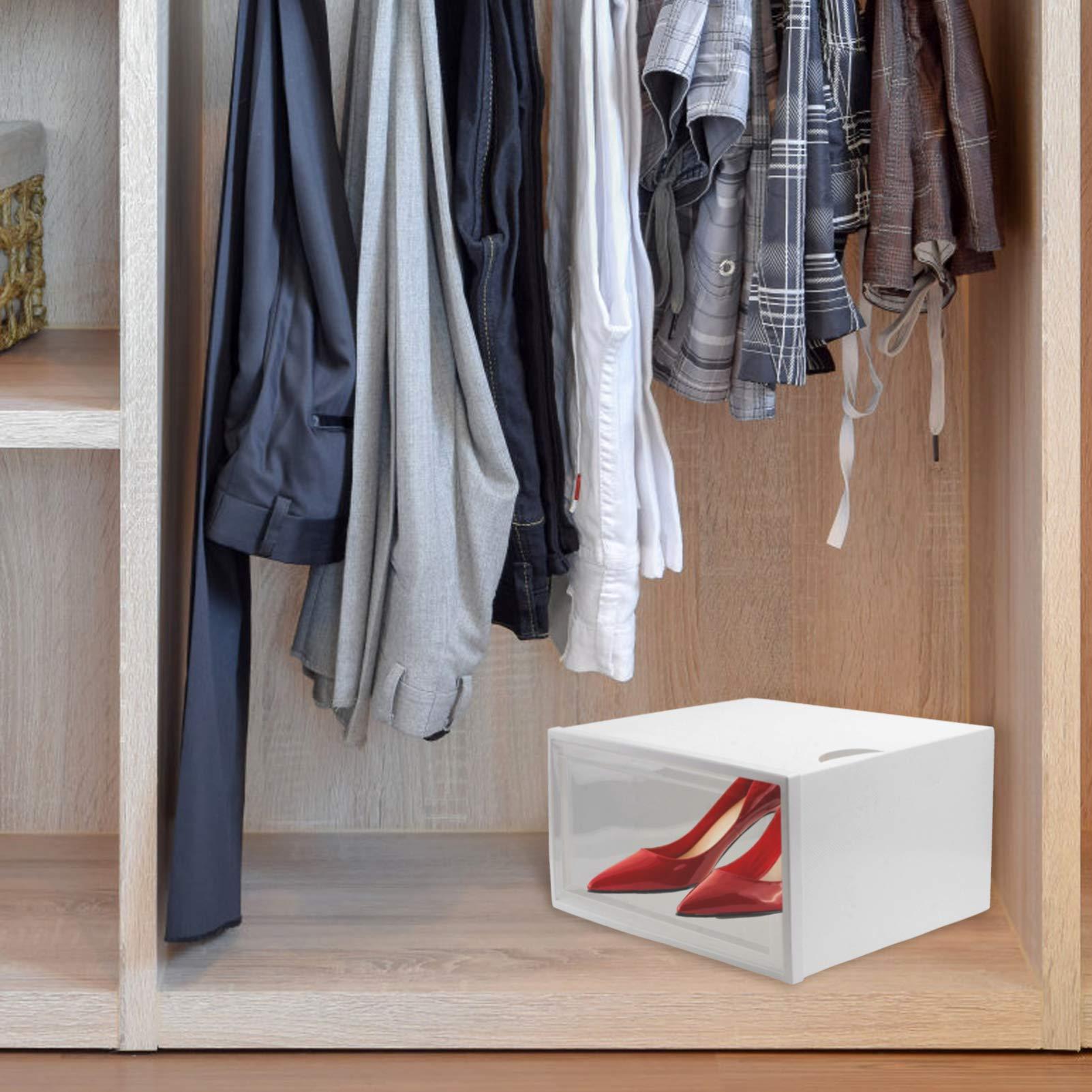 Cabilock Cabilock 1pc Box Transparent Plastic Shoe Box Storage Box Storage Stackable Shoe Container Sports Shoe Storage - Shoe Rack Sneakers Shoebox Clamshell
