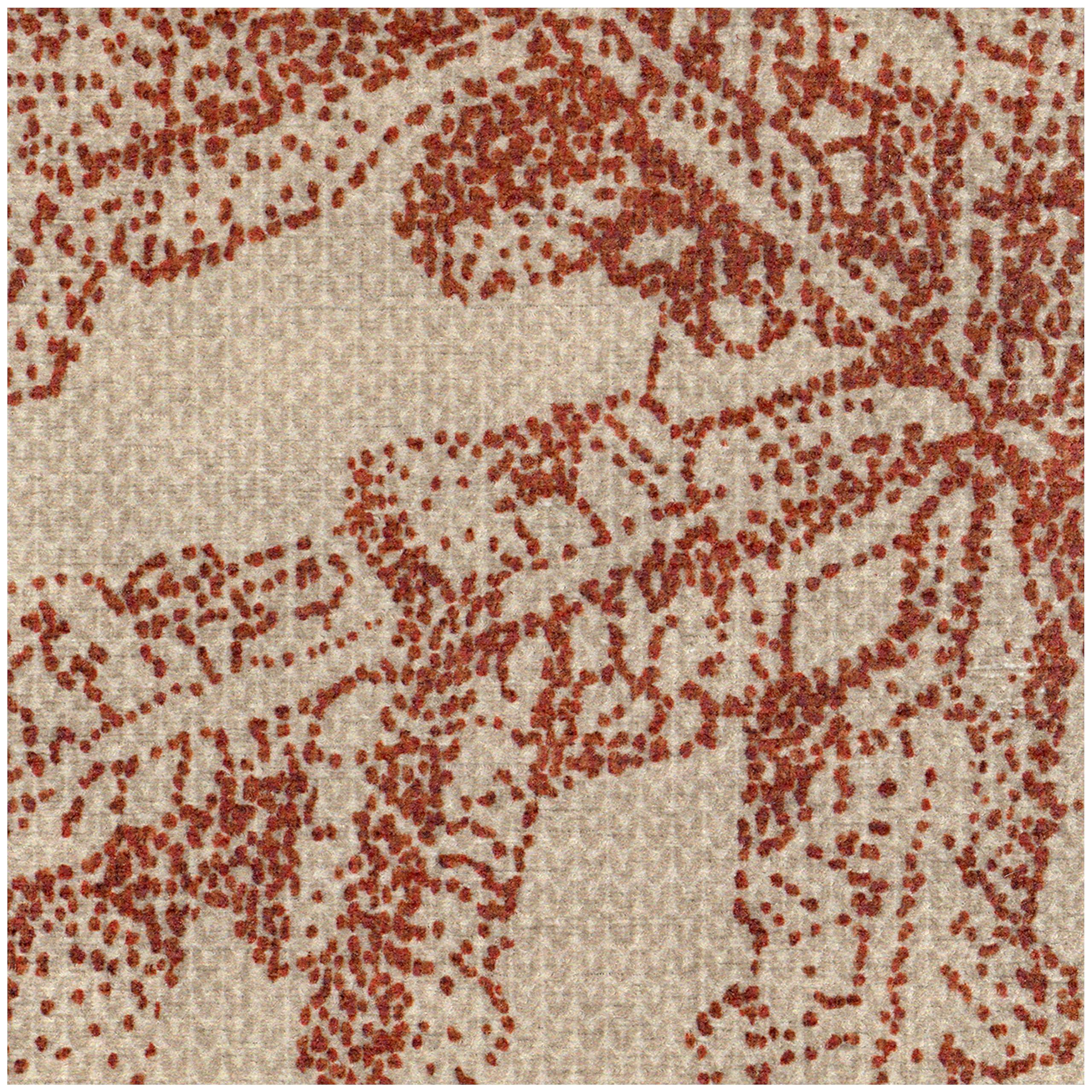 RUGGABLE Ruggable Washable 2x3 Area Rug, Neutral, Premium Winter Rugs for Living Room, Bedroom, Kitchen, Office, Classroom with Gripper Non Slip Pad, Snowflake Creme