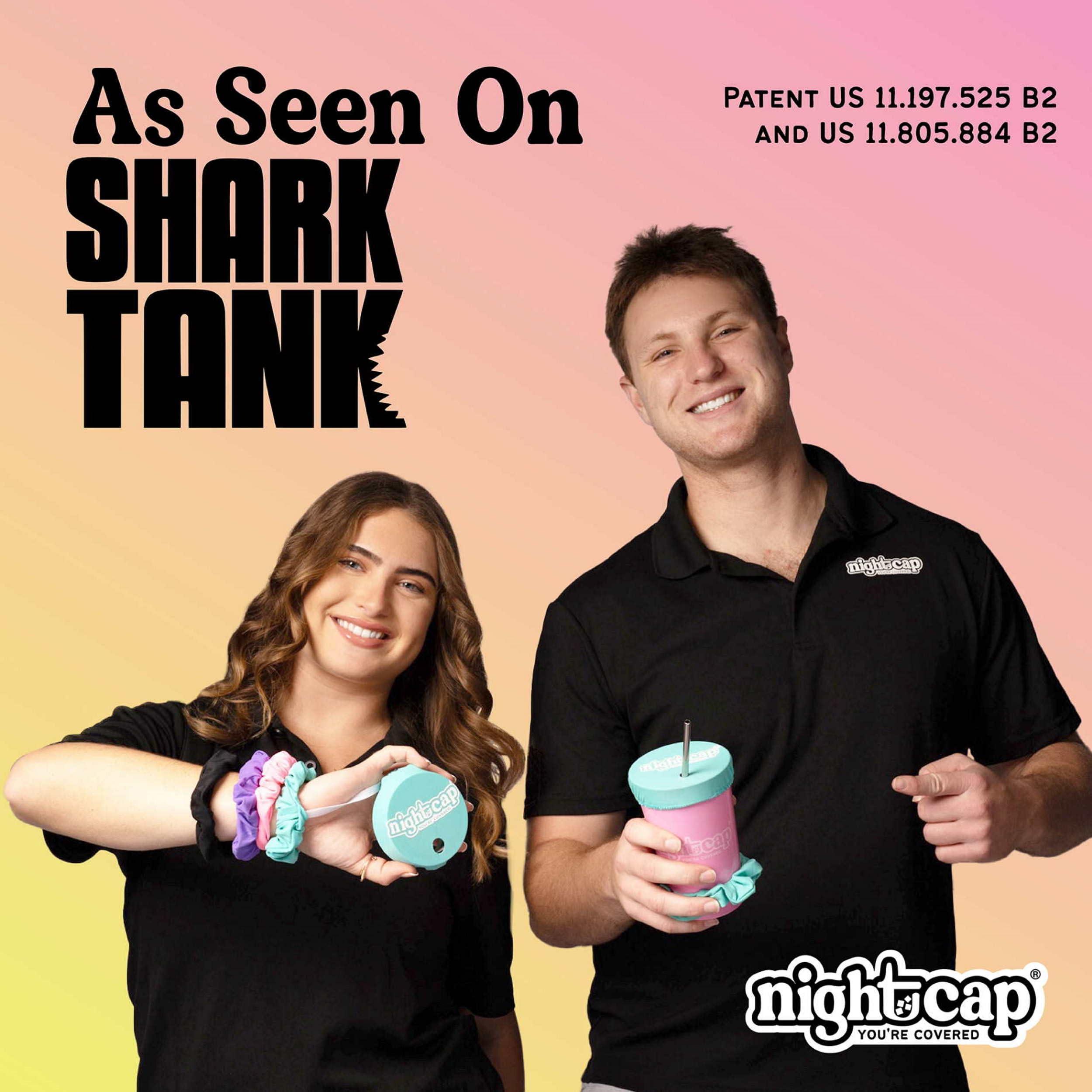 Nightcap The Original Nightcap Drink Cover Scrunchie As Seen On Shark Tank And TikTok - Reusable - Wear On Wrist Or In Hair, Prevent Drink Spiking - Sanitary Pocket Keeps Cover Clean Pink