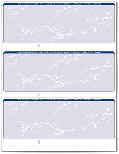 VersaCheck VersaCheck Secure Checks - 750 Blank Business Checks - Blue Prestige - 250 Sheets Form #3000 - 3 Per Sheet