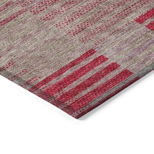Addison Rugs Addison Rugs Chantille ACN954 Garnet 2'3" x 7'6" Indoor Outdoor Runner Rug, Machine Washable, Stain Resistant, Easy Clean, Non Shedding, Hallway, Laundry, Patio, Kitchen Rug