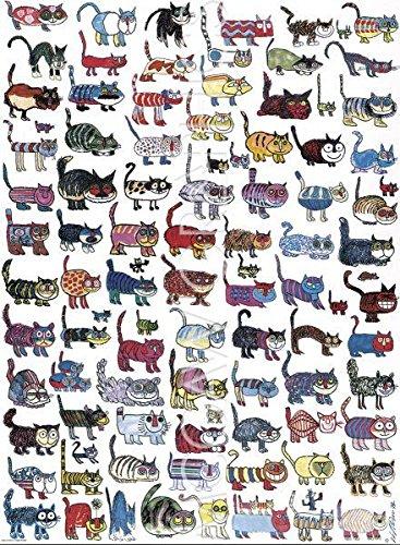 Bruce McGaw 100 Cats and a Mouse - Poster by Vittorio Fiorucci (24.25 x 35.75)
